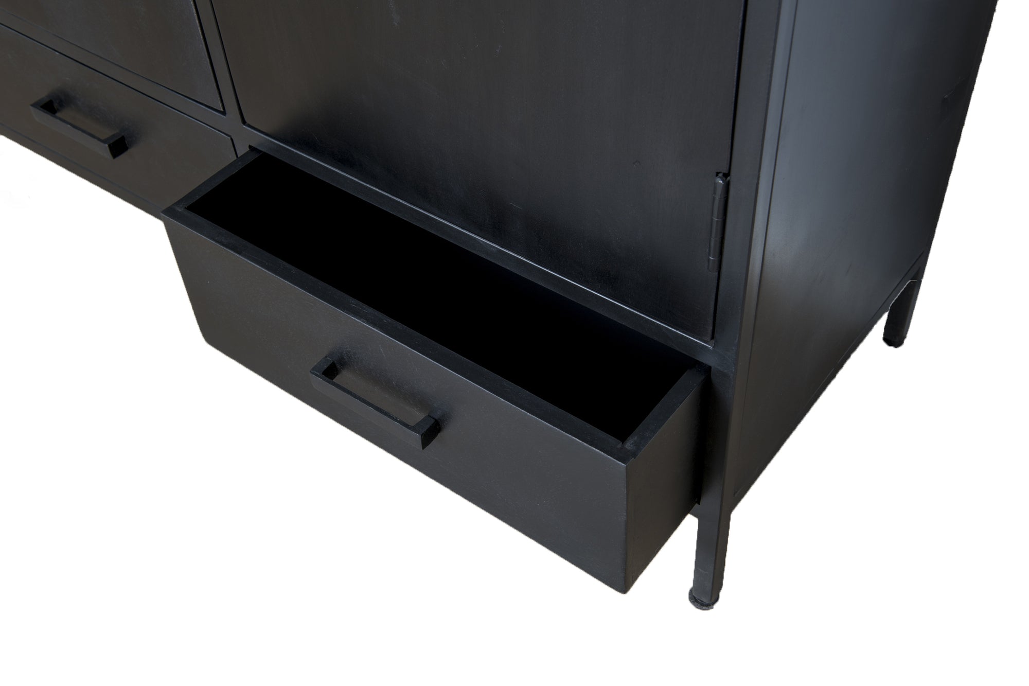 Highboard Kala 170cm aus Mangoholz - Schwarz-Highboards-Livingfurn-le canapé