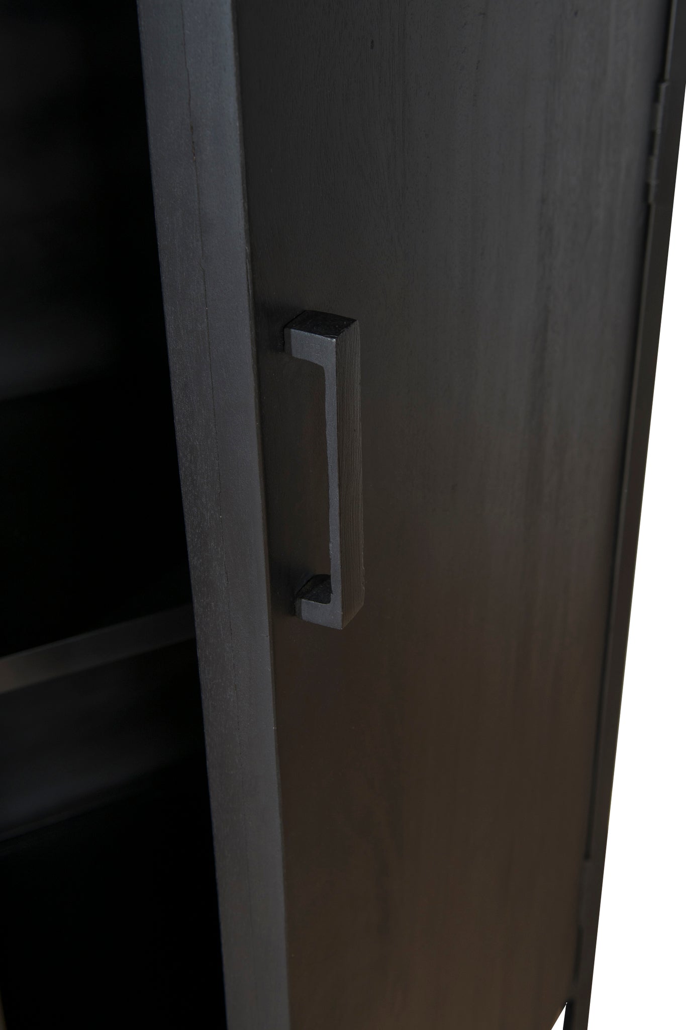 Highboard Kala 2-Türen aus Mangoholz 100*210cm - Schwarz-Highboards-Livingfurn-le canapé