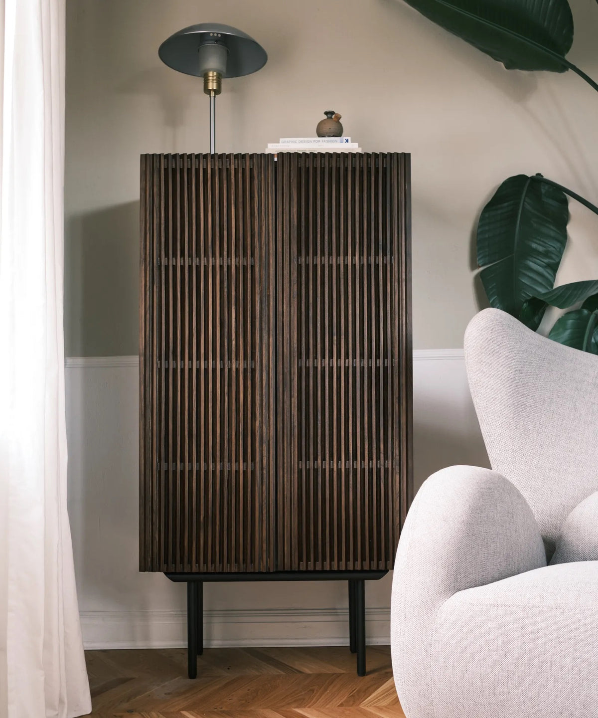 Highboard Louvre 145cm - Dunkelbraun-Highboards-Njordec-le canapé