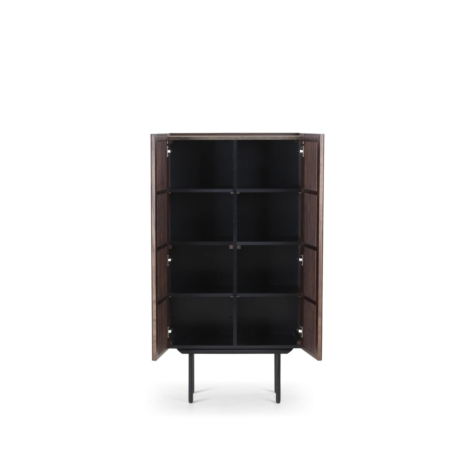Highboard Louvre - Dunkelbraun-Highboards-Njordec-le canapé