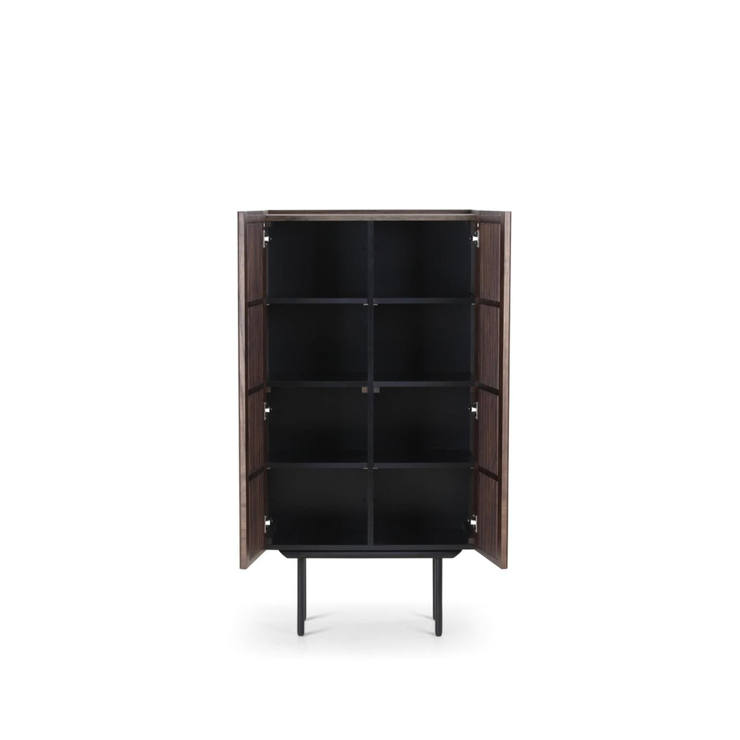 Highboard Louvre - Dunkelbraun-Highboards-Njordec-le canapé