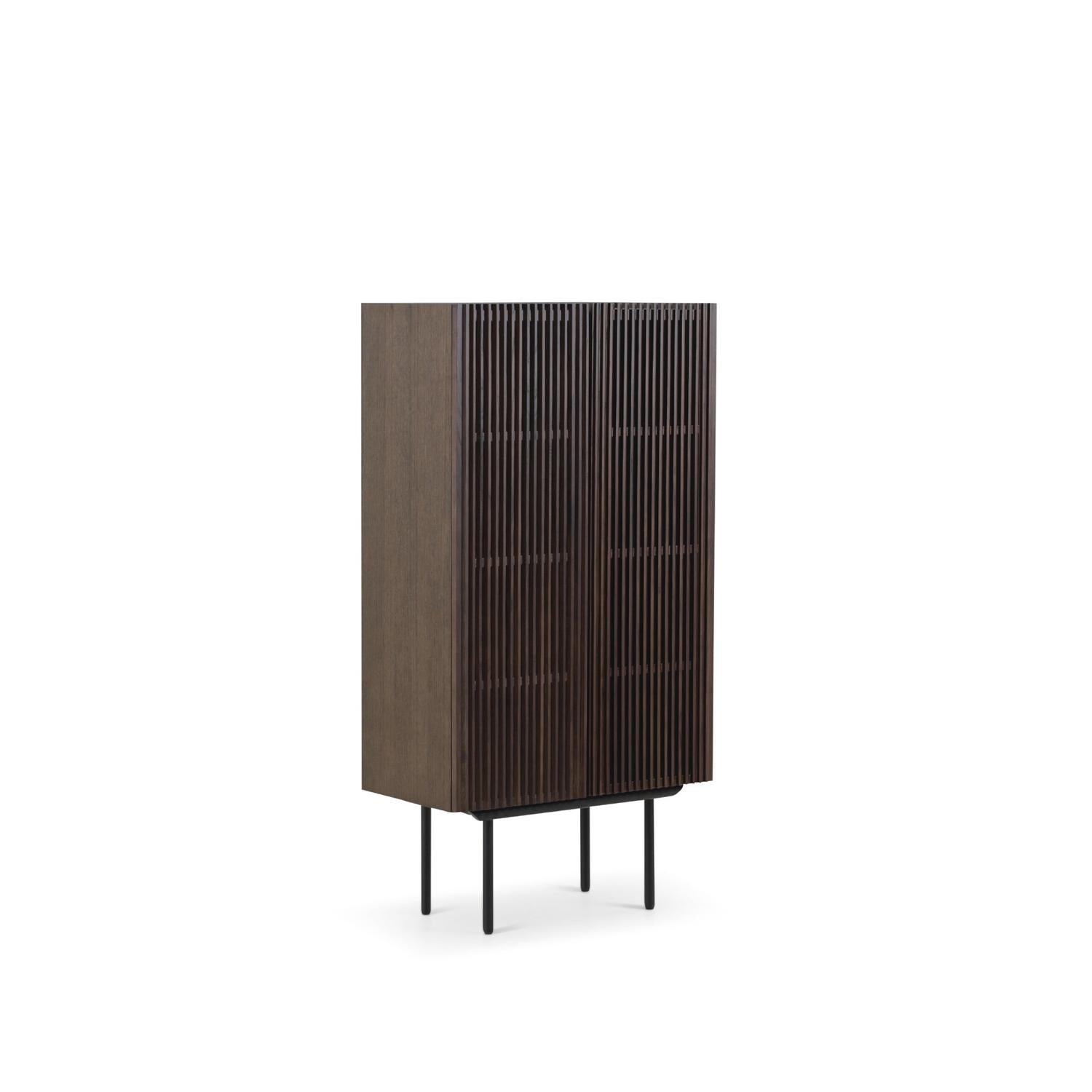 Highboard Louvre - Dunkelbraun-Highboards-Njordec-le canapé