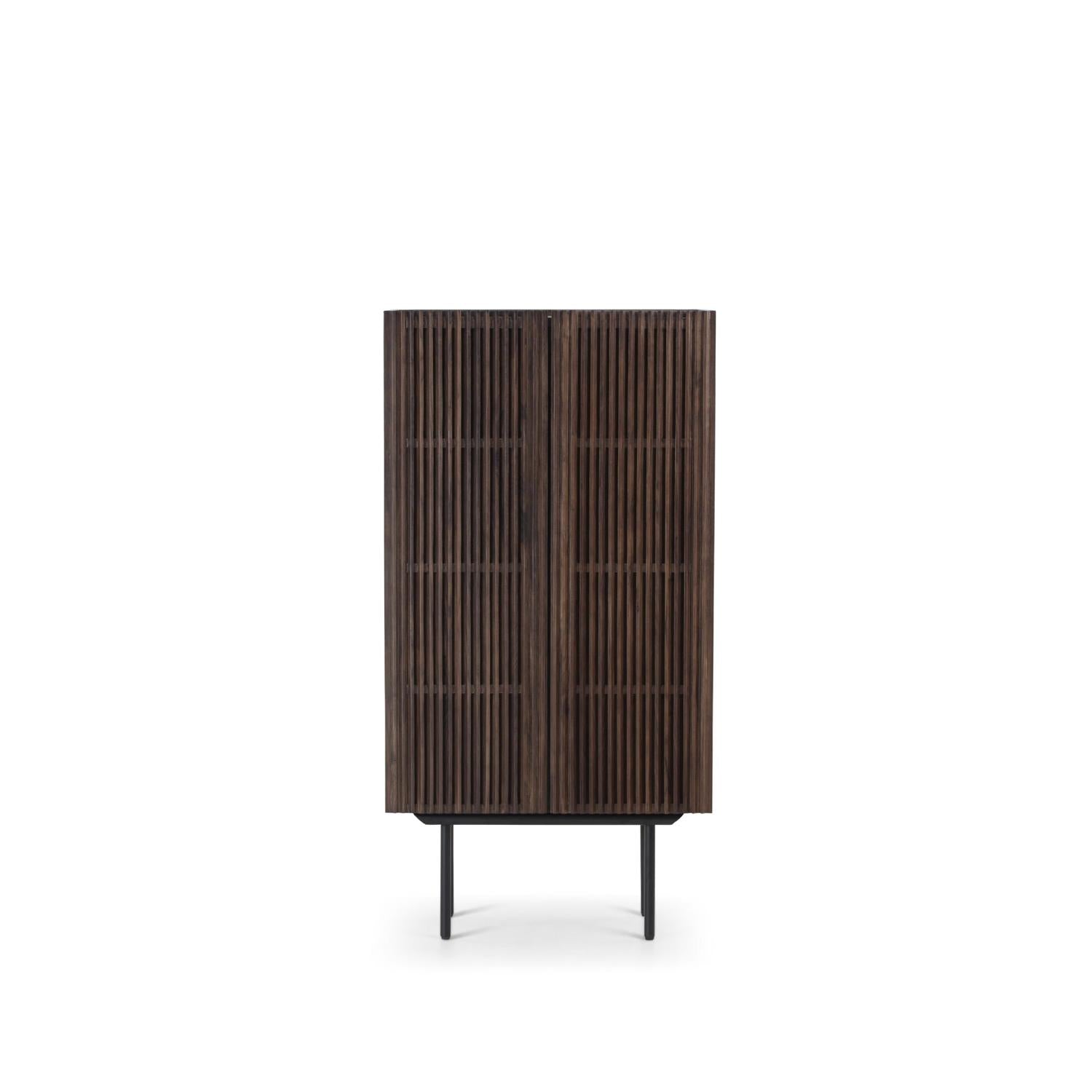 Highboard Louvre - Dunkelbraun-Highboards-Njordec-le canapé