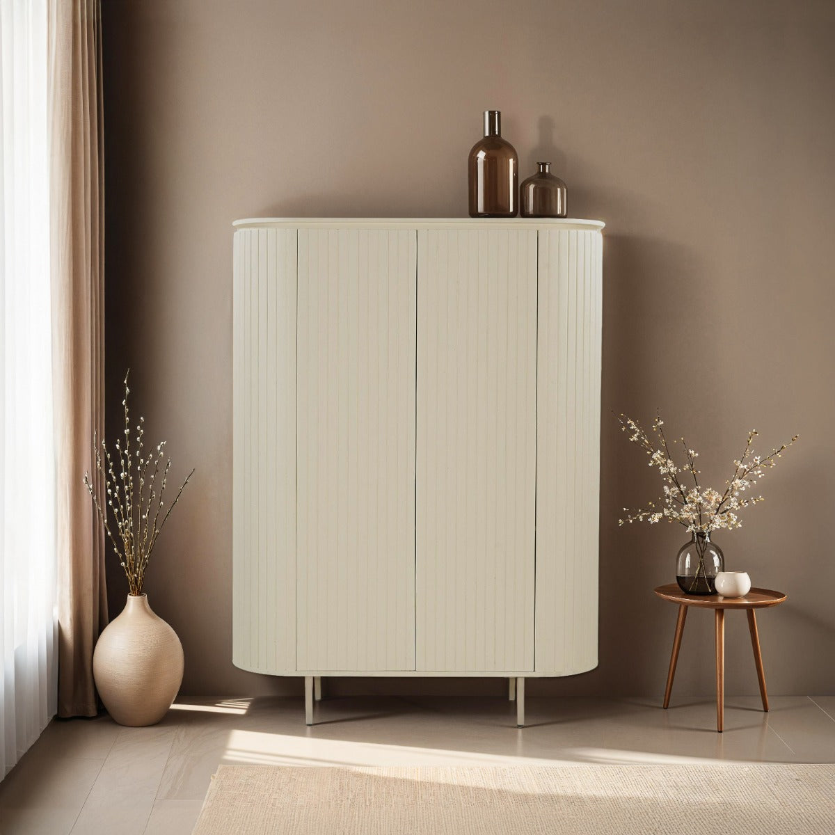 Highboard Patou 151cm - Cremeweiß-Highboards-Livingfurn-le canapé