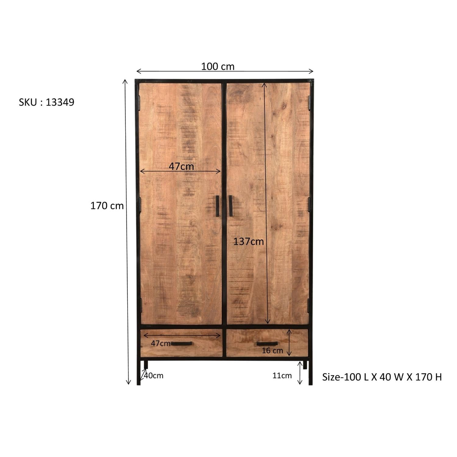 Highboard Sturdy 170*100cm - Braun-Highboards-Livingfurn-le canapé