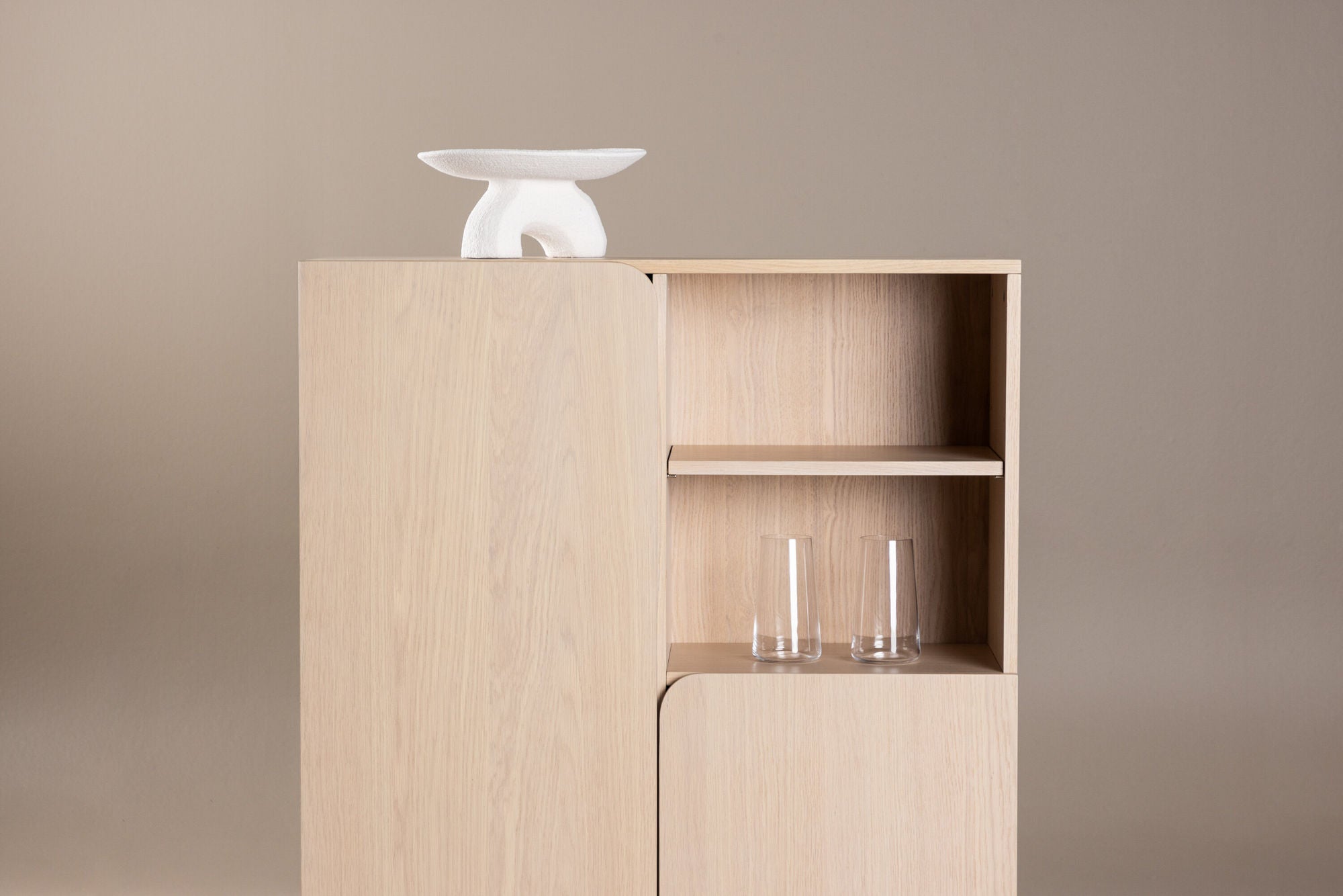 Highboard Tyresö - Cremeweiß-Highboards-Vind-le canapé