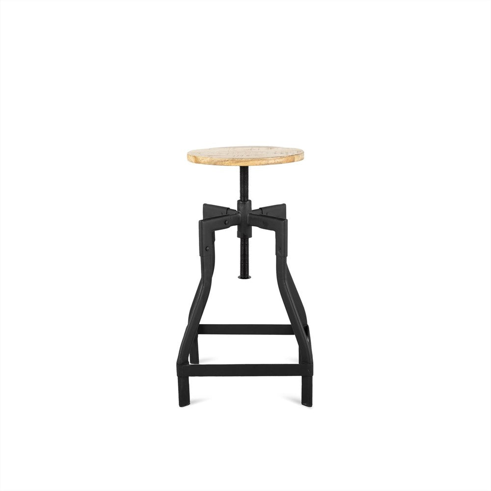 Hocker Kruk aus Massivholz höhenverstellbar - Schwarz-Hocker-Benoa-le canapé
