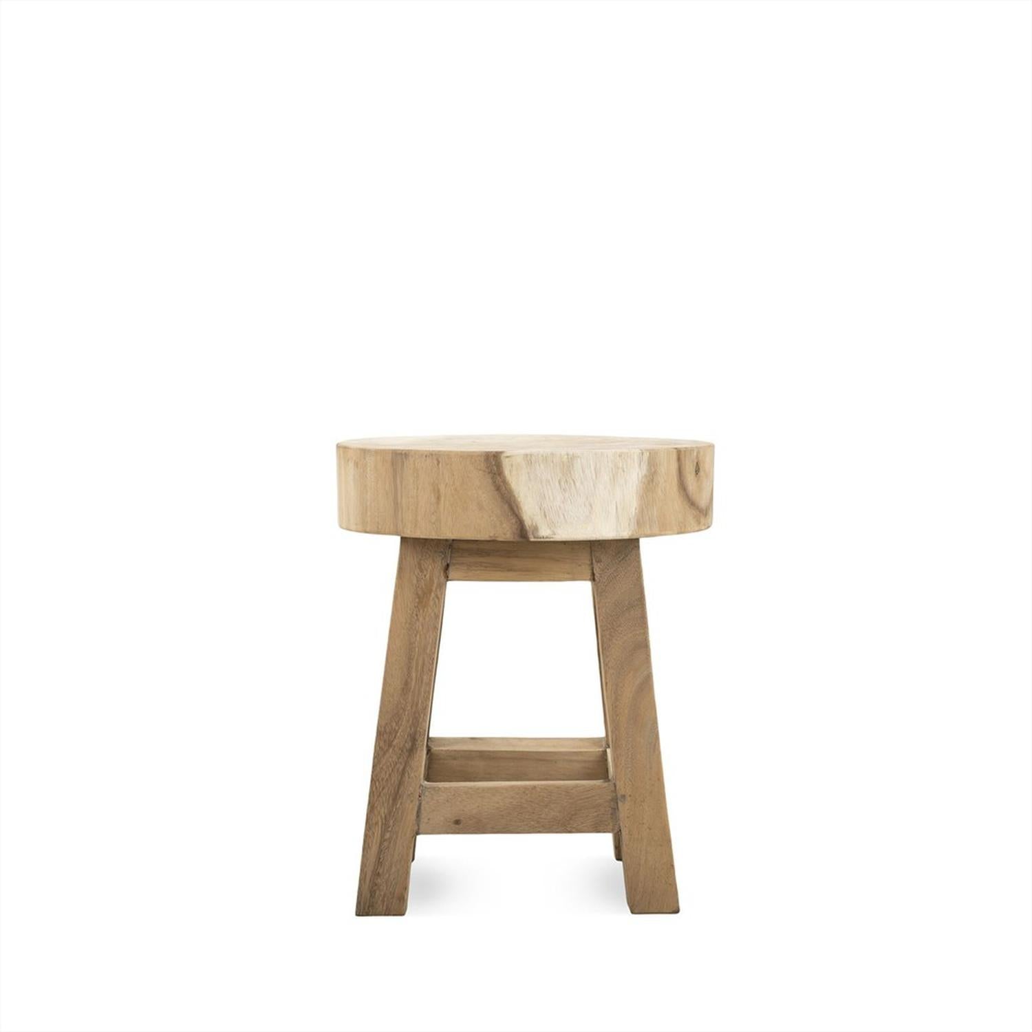 Hocker Milo aus Suar Holz Ø38cm - Hellbraun-Hocker-Benoa-le canapé