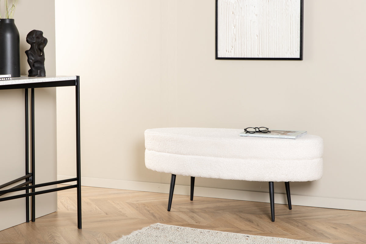 Hocker Otto - Weiß-Poufs-Venture Home-le canapé