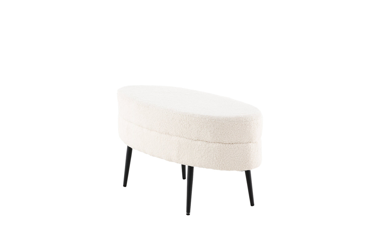 Hocker Otto - Weiß-Poufs-Venture Home-le canapé