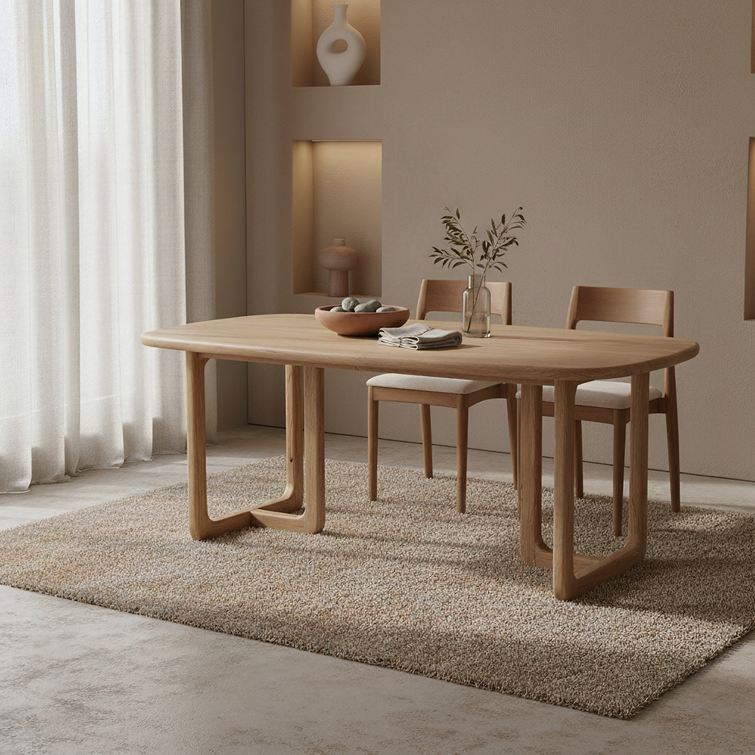 Invierno Teakholz-Esstisch - 240 cm-Raw Materials-le canapé