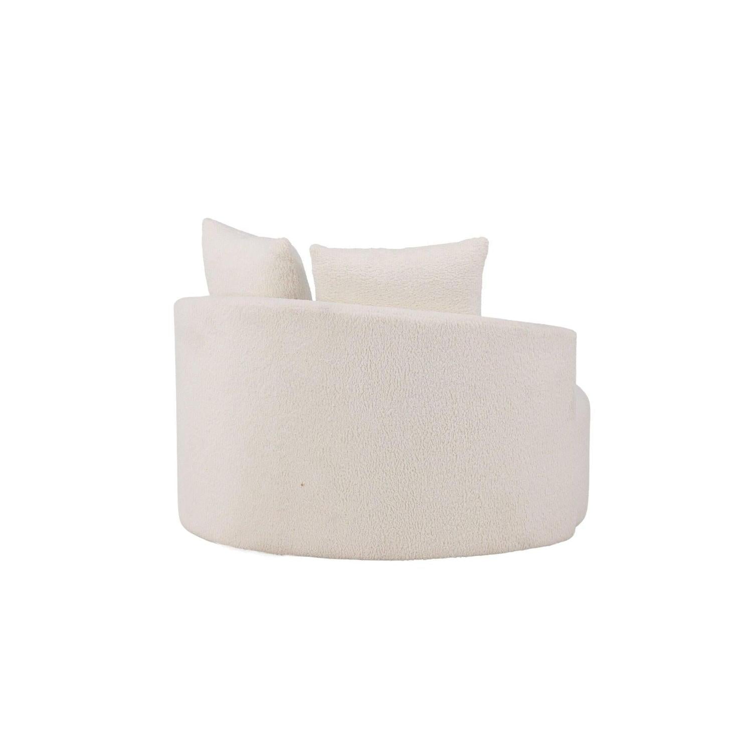 Kelso Sofa XL Loungesessel aus Teddy- Bouclé-Stoff - Weiß-Venture Home-le canapé