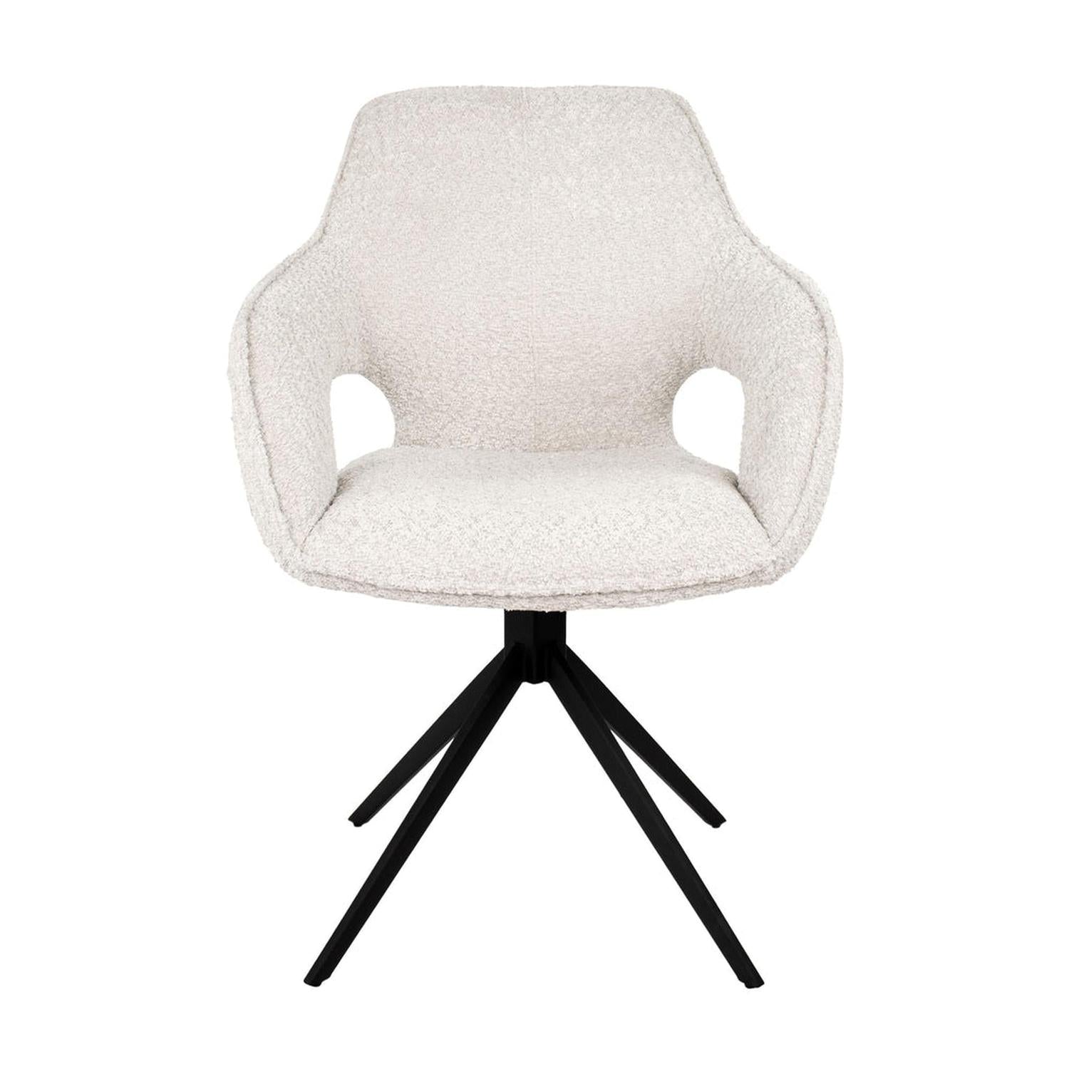 Dreshtuhl Zara - Creme-Esszimmerstuhl-le canapé