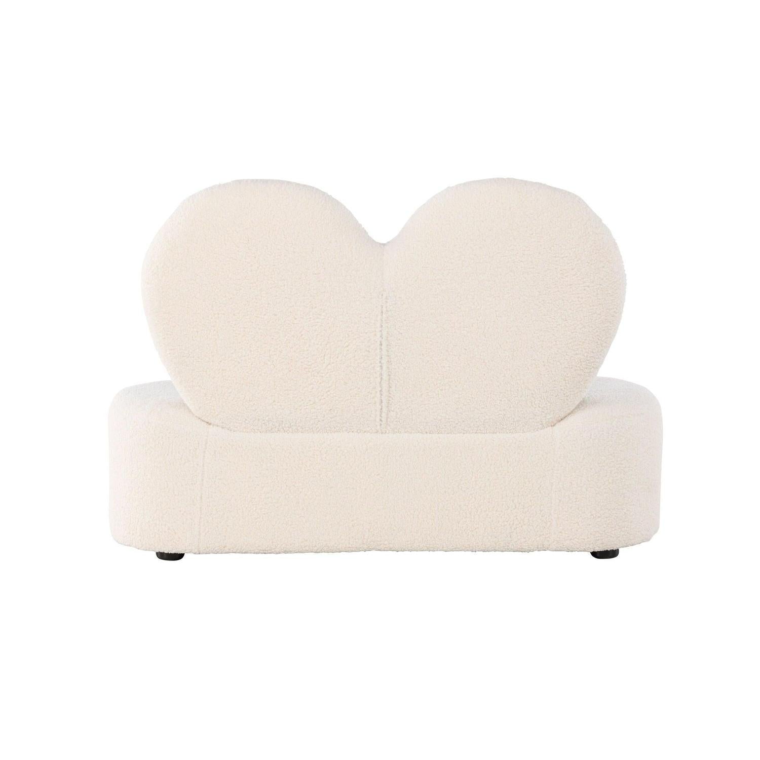 Kindersofa Flower aus Teddystoff (Bouclé) - Beige (FSC 100%)Kindersofa