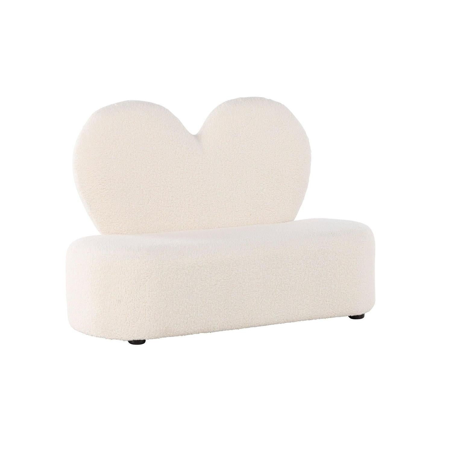 Kindersofa Flower aus Teddystoff (Bouclé) - Beige (FSC 100%)Kindersofa