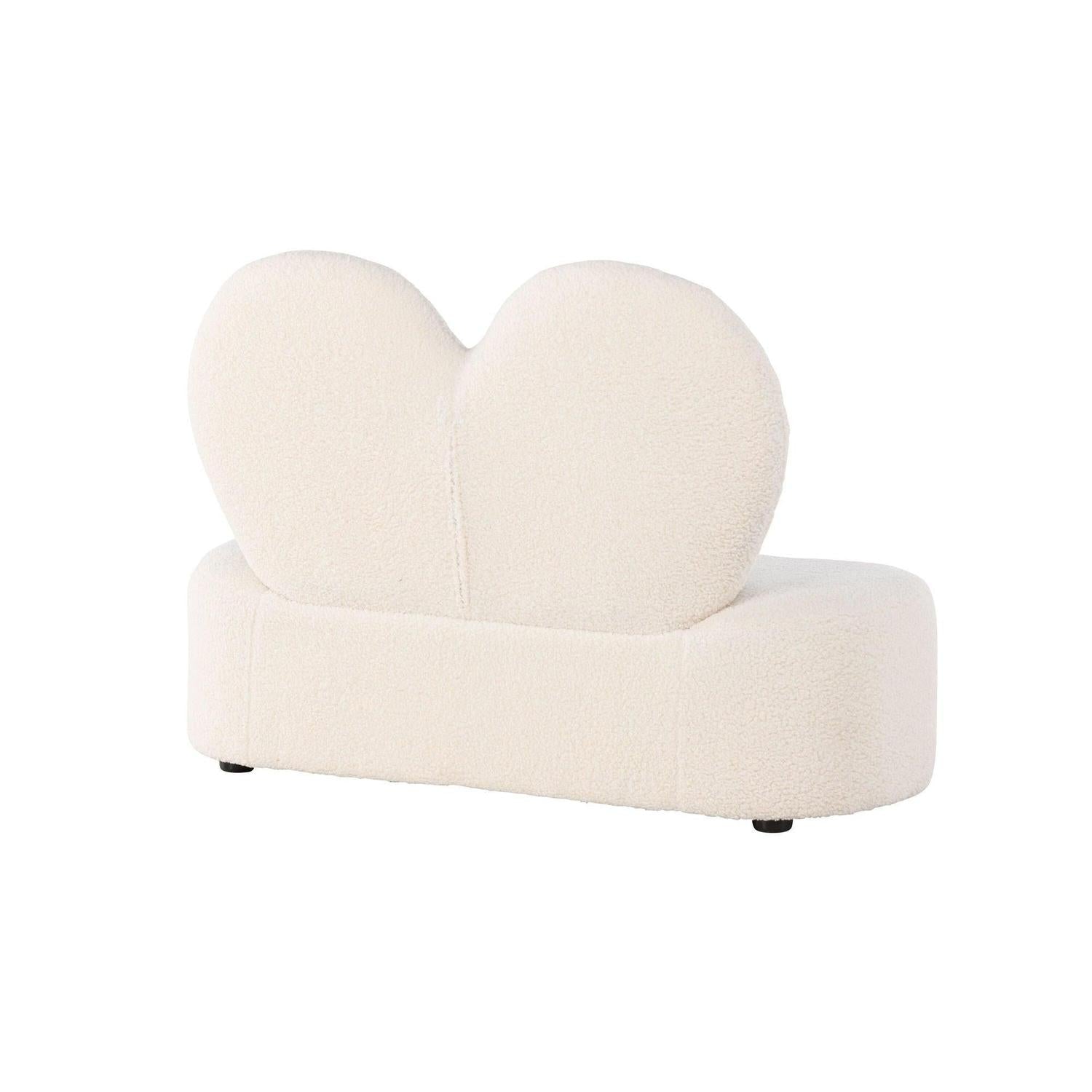 Kindersofa Flower aus Teddystoff (Bouclé) - Beige (FSC 100%)Kindersofa