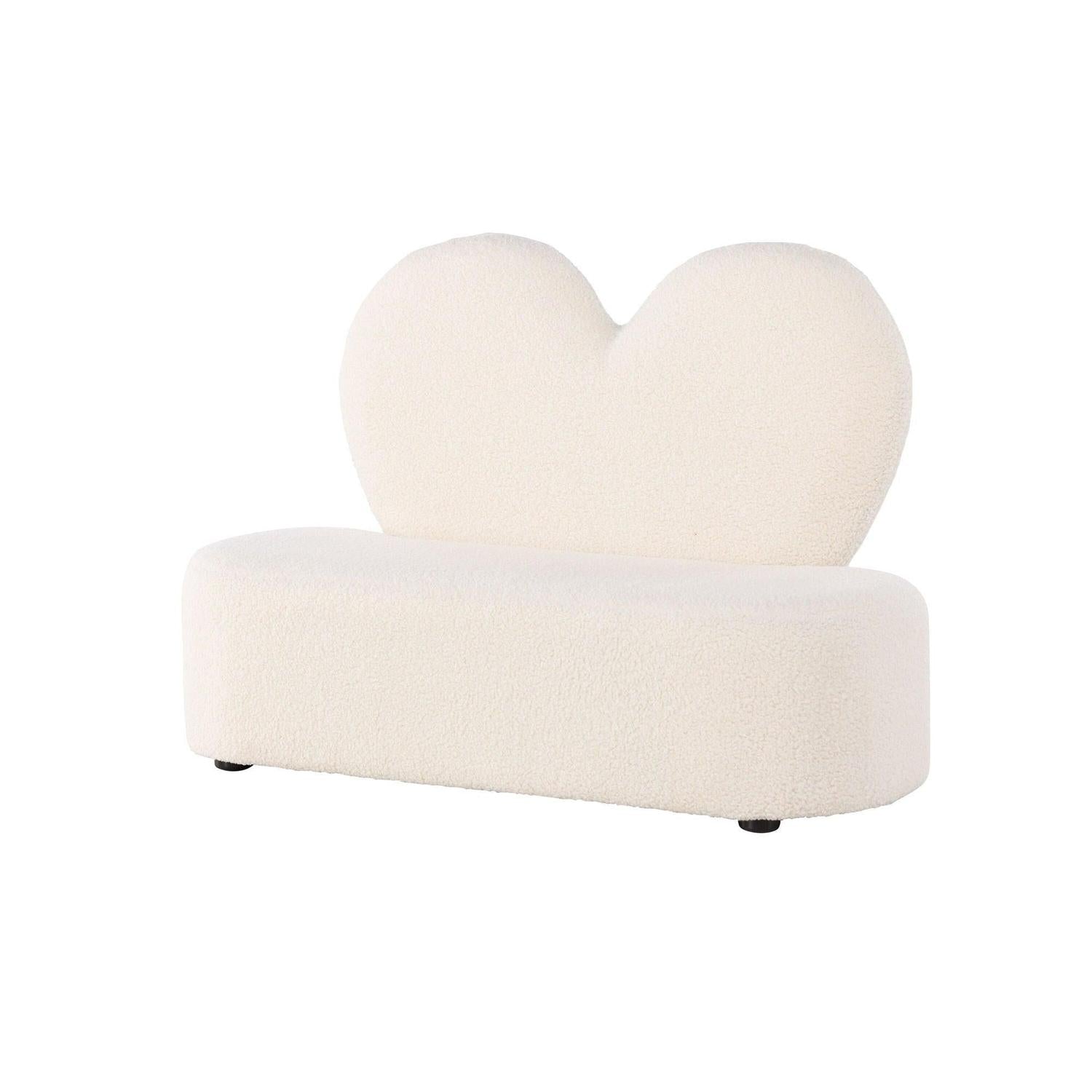 Kindersofa Flower aus Teddystoff (Bouclé) - Beige (FSC 100%)Kindersofa