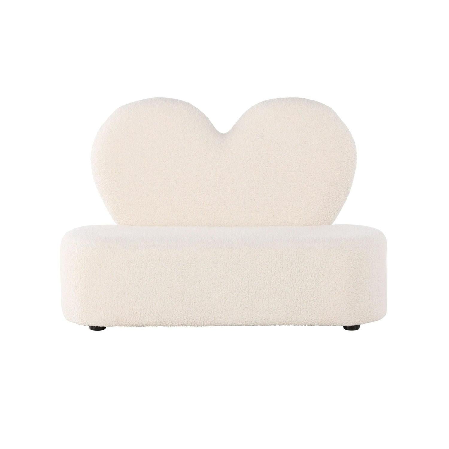 Kindersofa Flower aus Teddystoff (Bouclé) - Beige (FSC 100%)Kindersofa