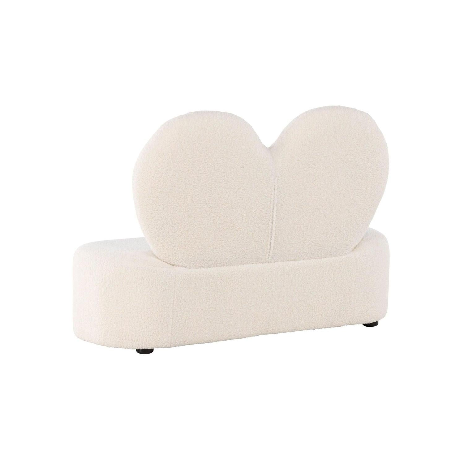 Kindersofa Flower aus Teddystoff (Bouclé) - Beige (FSC 100%)Kindersofa