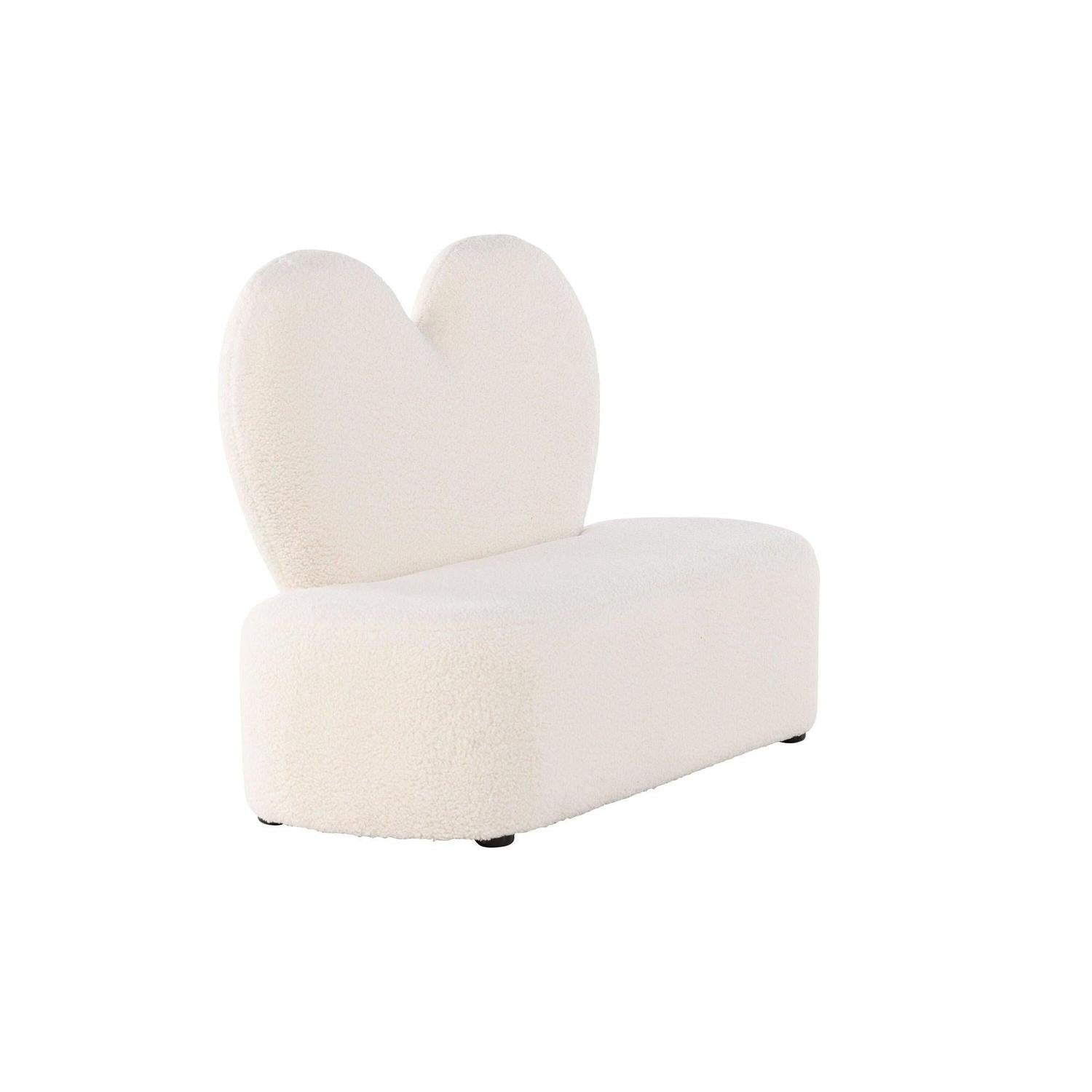 Kindersofa Flower aus Teddystoff (Bouclé) - Beige (FSC 100%)Kindersofa