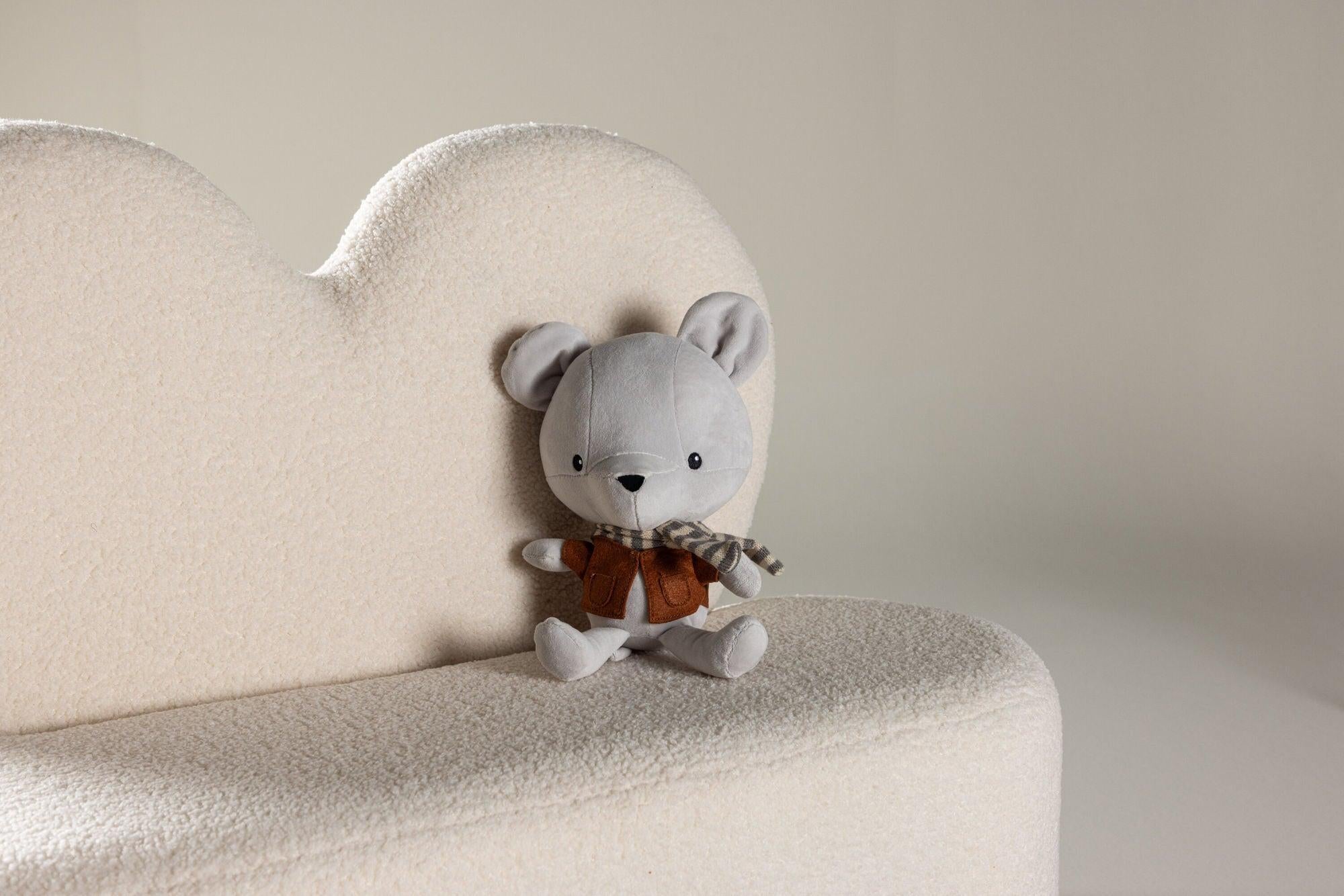 Kindersofa Flower aus Teddystoff (Bouclé) - Beige (FSC 100%)-Kindersofa-Venture Home-le canapé