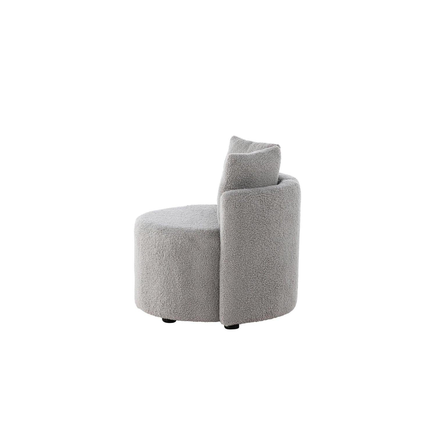 Kindersofa Kelso aus Teddystoff (Bouclé) - Grau (FSC 100%)-Kindersofa-Venture Home-le canapé
