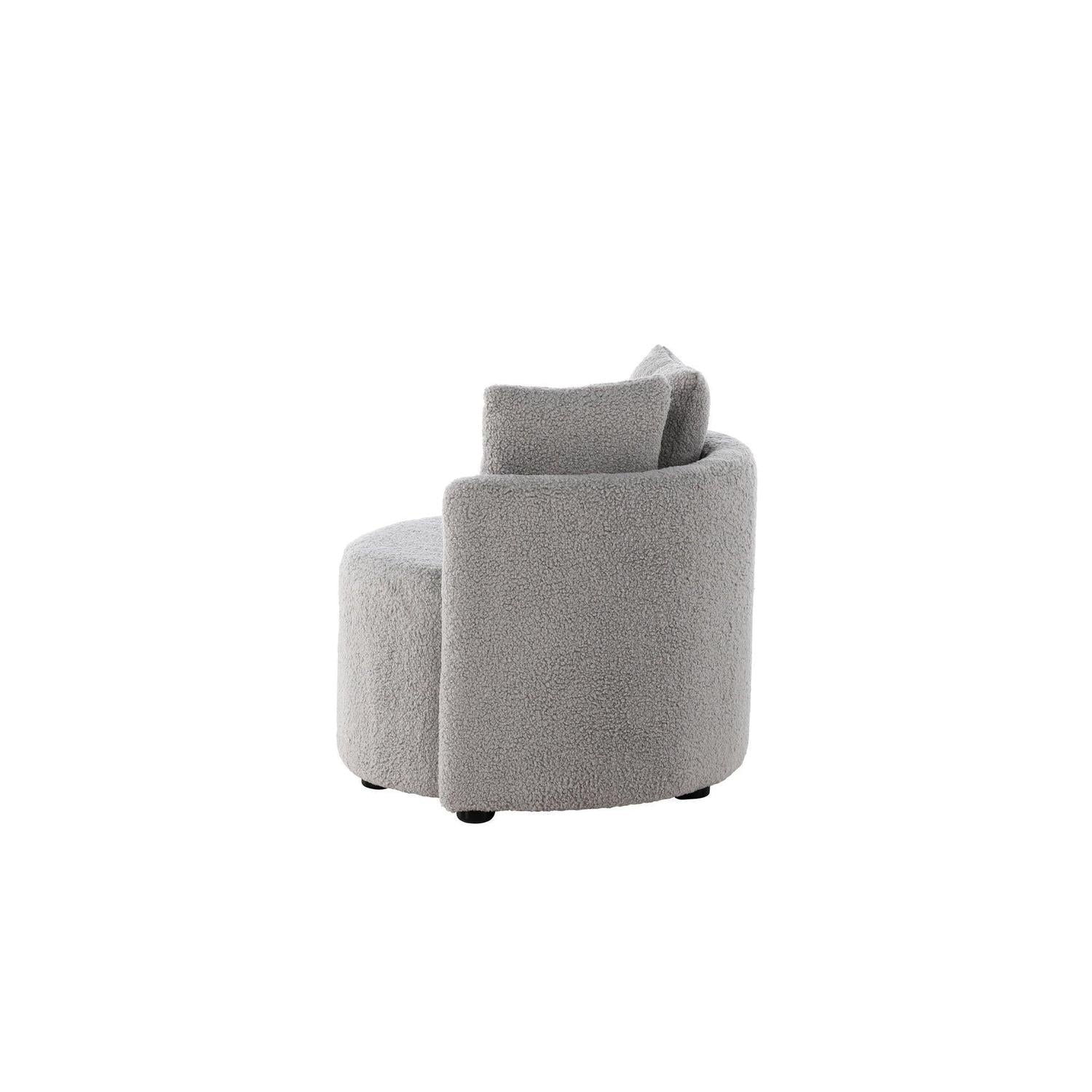 Kindersofa Kelso aus Teddystoff (Bouclé) - Grau (FSC 100%)-Kindersofas-Venture Home-le canapé