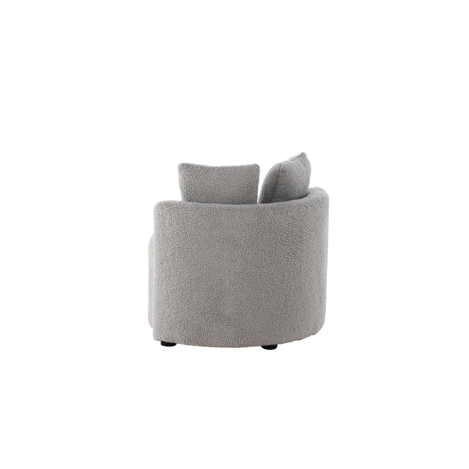 Kindersofa Kelso aus Teddystoff (Bouclé) - Grau (FSC 100%)-Kindersofas-Venture Home-le canapé