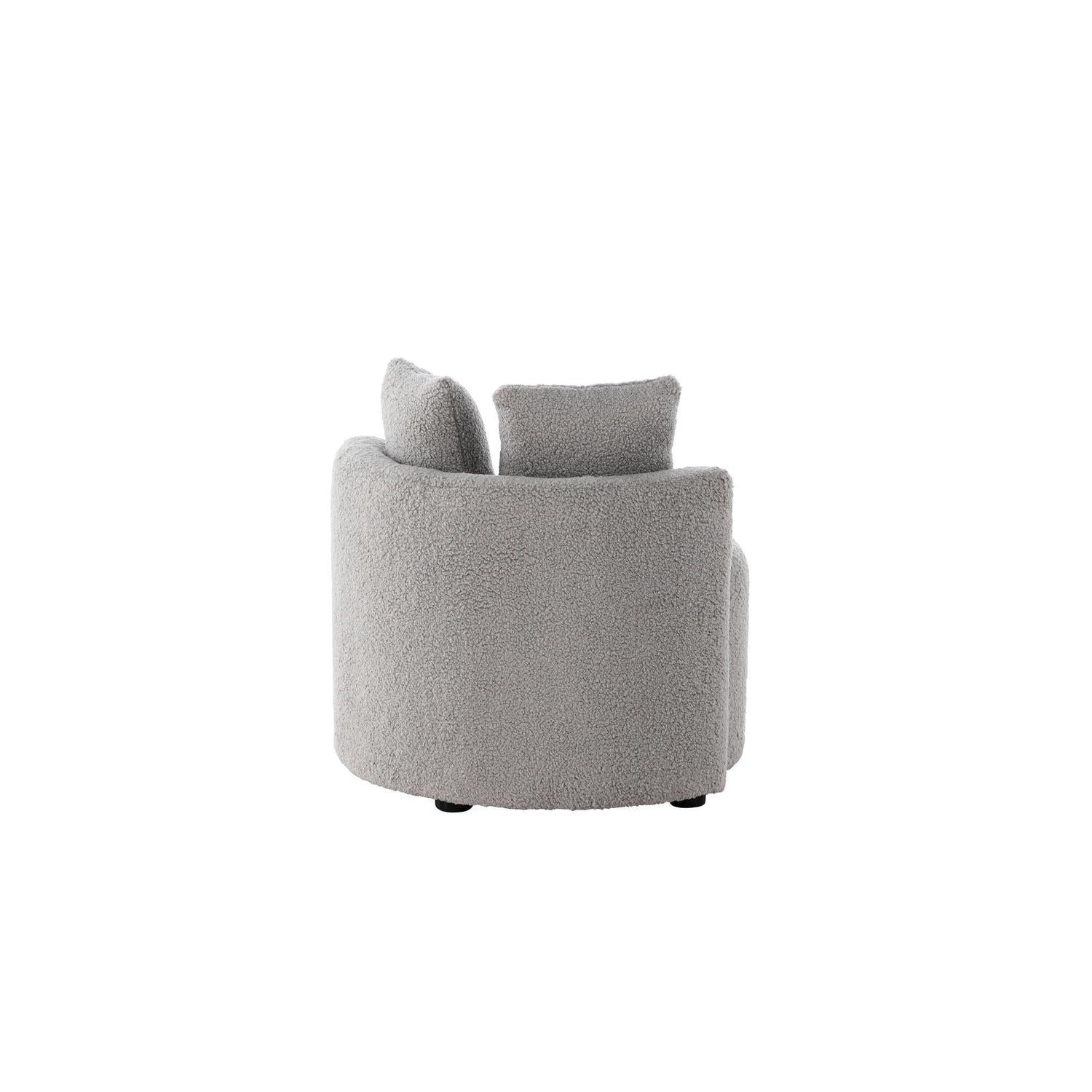 Kindersofa Kelso aus Teddystoff (Bouclé) - Grau (FSC 100%)-Kindersofas-Venture Home-le canapé