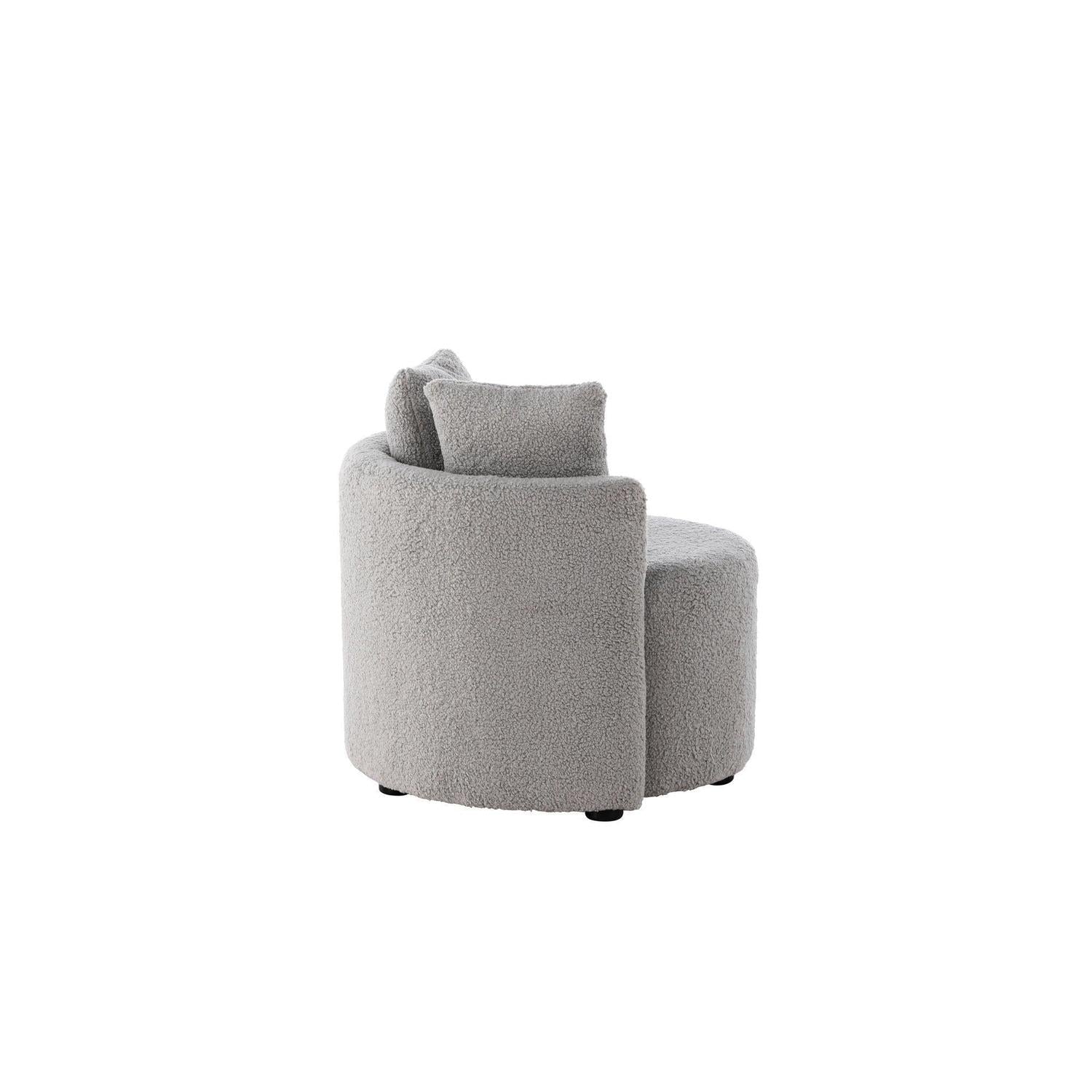Kindersofa Kelso aus Teddystoff (Bouclé) - Grau (FSC 100%)-Kindersofas-Venture Home-le canapé