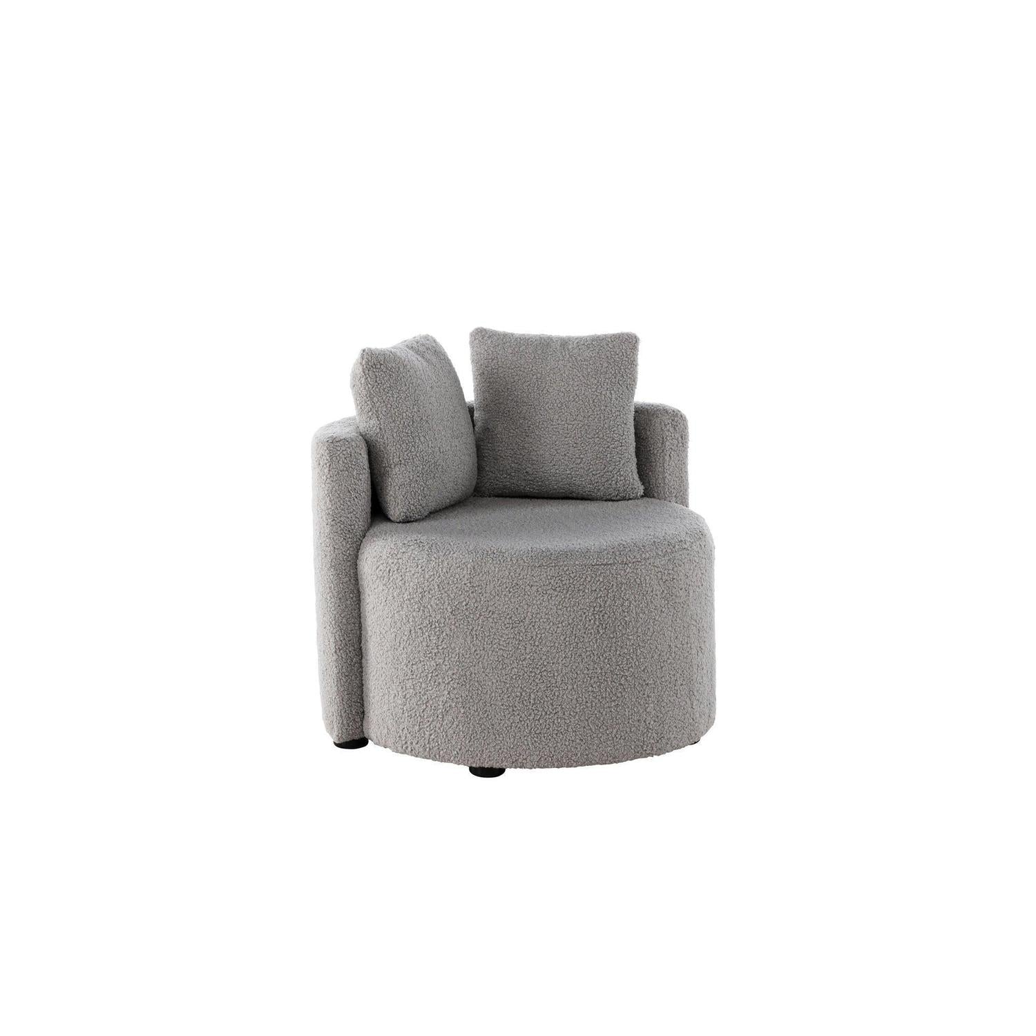 Kindersofa Kelso aus Teddystoff (Bouclé) - Grau (FSC 100%)-Kindersofas-Venture Home-le canapé