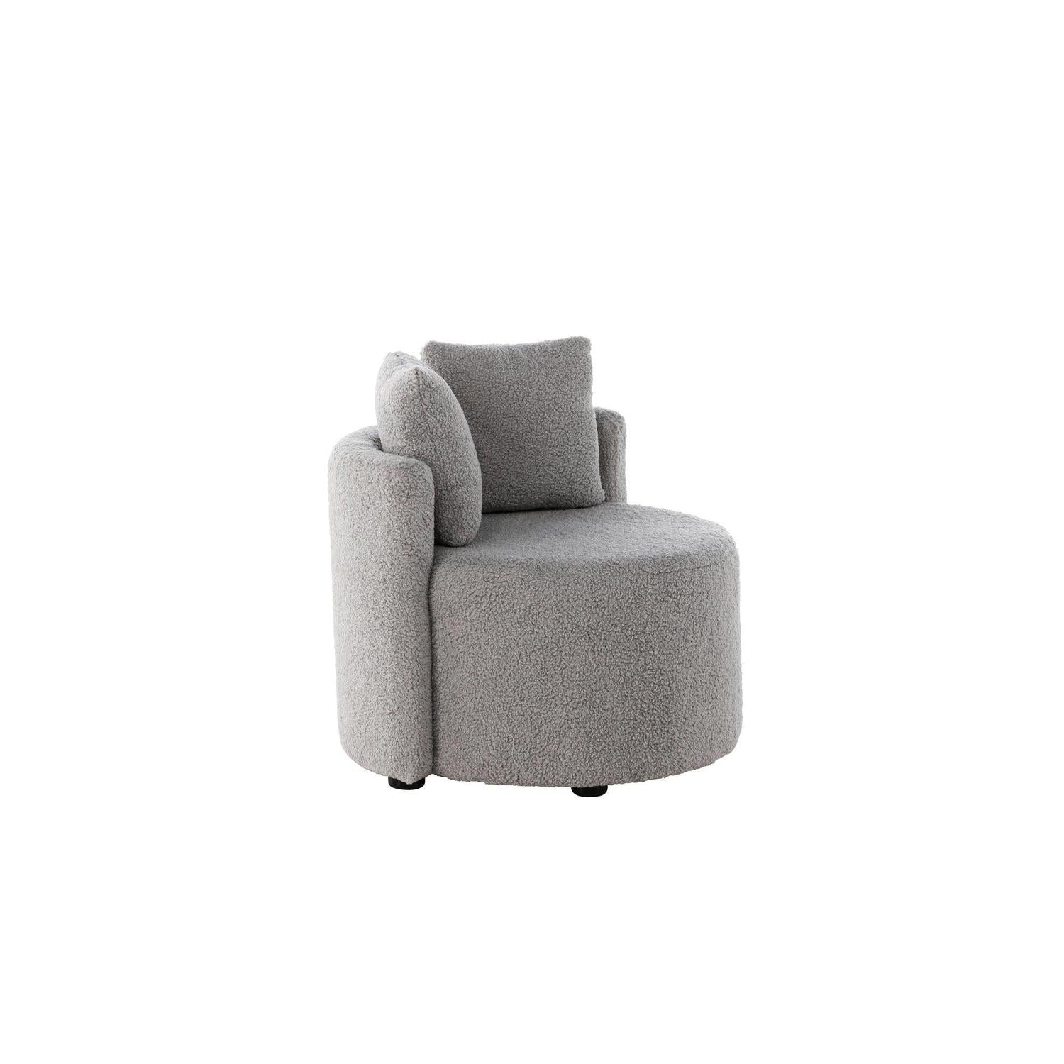 Kindersofa Kelso aus Teddystoff (Bouclé) - Grau (FSC 100%)-Kindersofas-Venture Home-le canapé