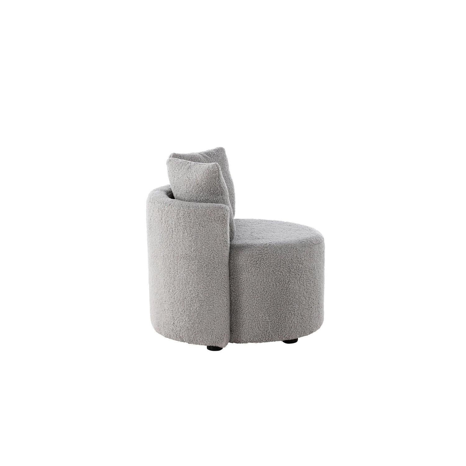 Kindersofa Kelso aus Teddystoff (Bouclé) - Grau (FSC 100%)-Kindersofas-Venture Home-le canapé
