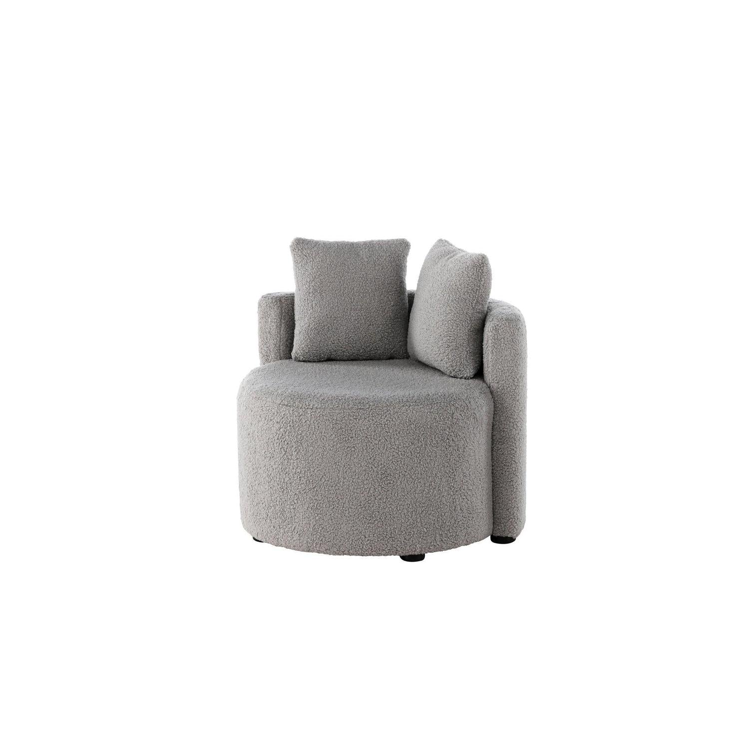 Kindersofa Kelso aus Teddystoff (Bouclé) - Grau (FSC 100%)-Kindersofas-Venture Home-le canapé