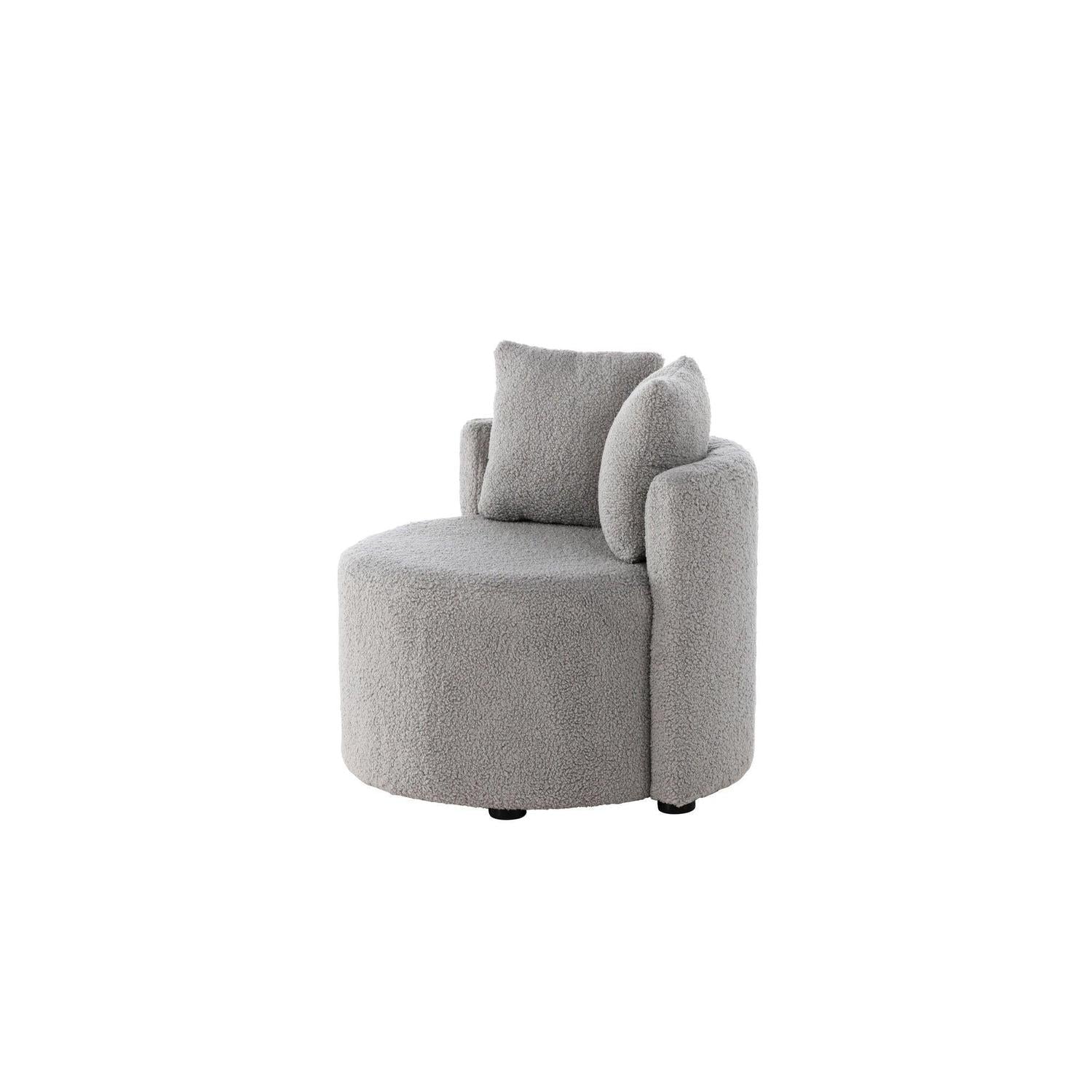 Kindersofa Kelso aus Teddystoff (Bouclé) - Grau (FSC 100%)-Kindersofas-Venture Home-le canapé
