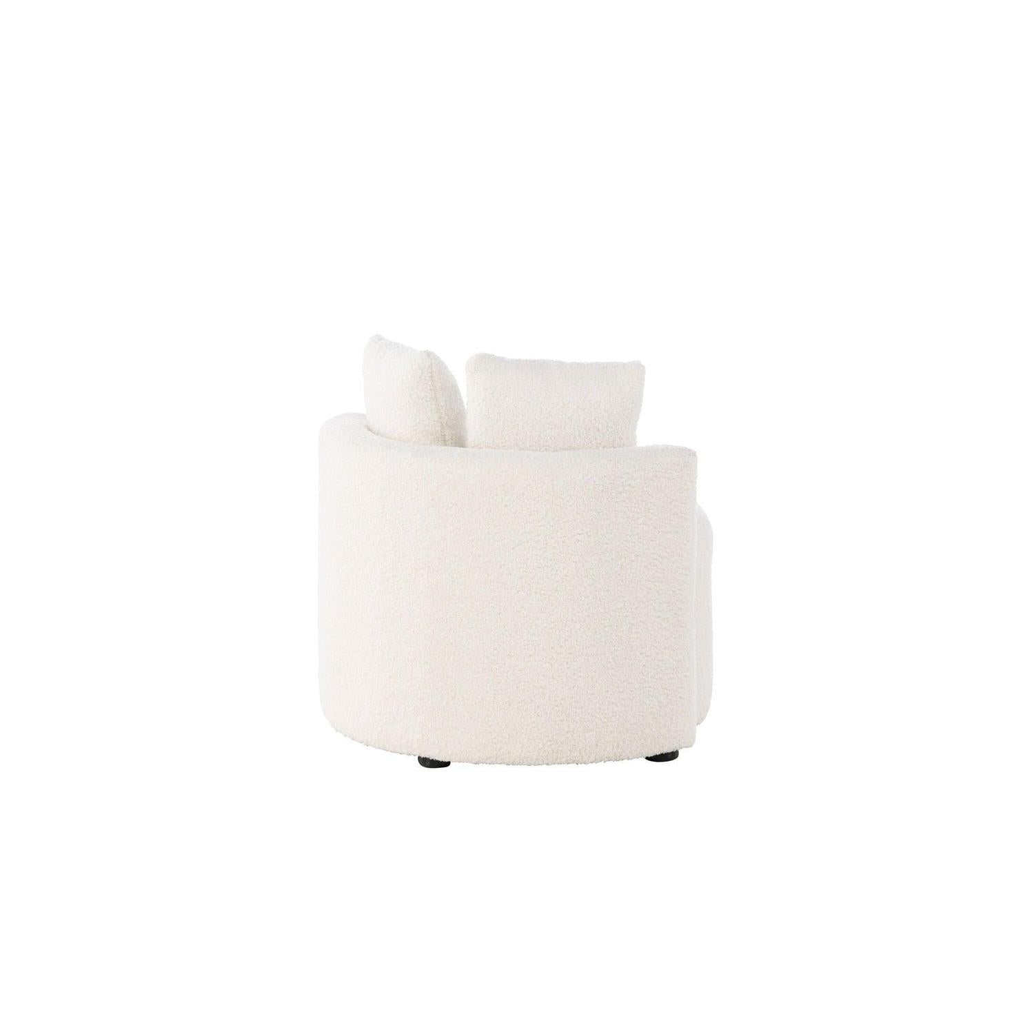 Kindersofa Kelso aus Teddystoff (Bouclé) - Weiß (FSC 100%)-Kindersofas-Venture Home-le canapé