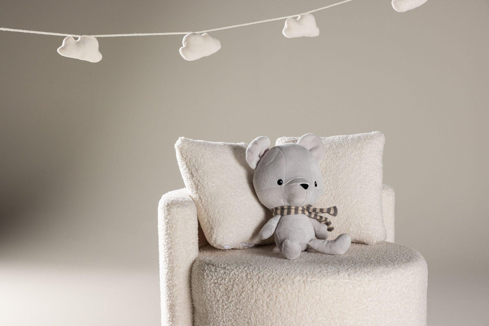 Kindersofa Kelso aus Teddystoff (Bouclé) - Weiß (FSC 100%)-Kindersofas-Venture Home-le canapé