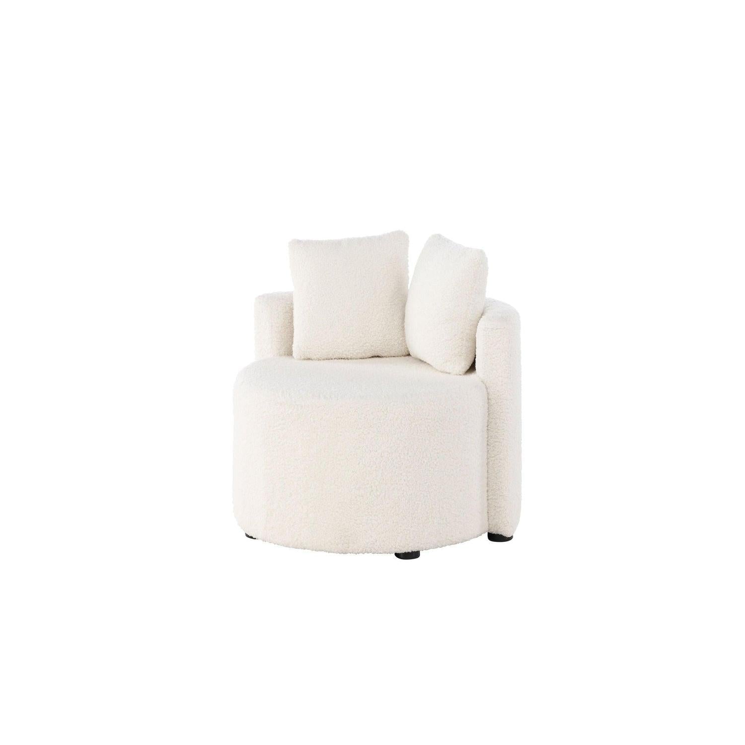 Kindersofa Kelso aus Teddystoff (Bouclé) - Weiß (FSC 100%)-Kindersofas-Venture Home-le canapé