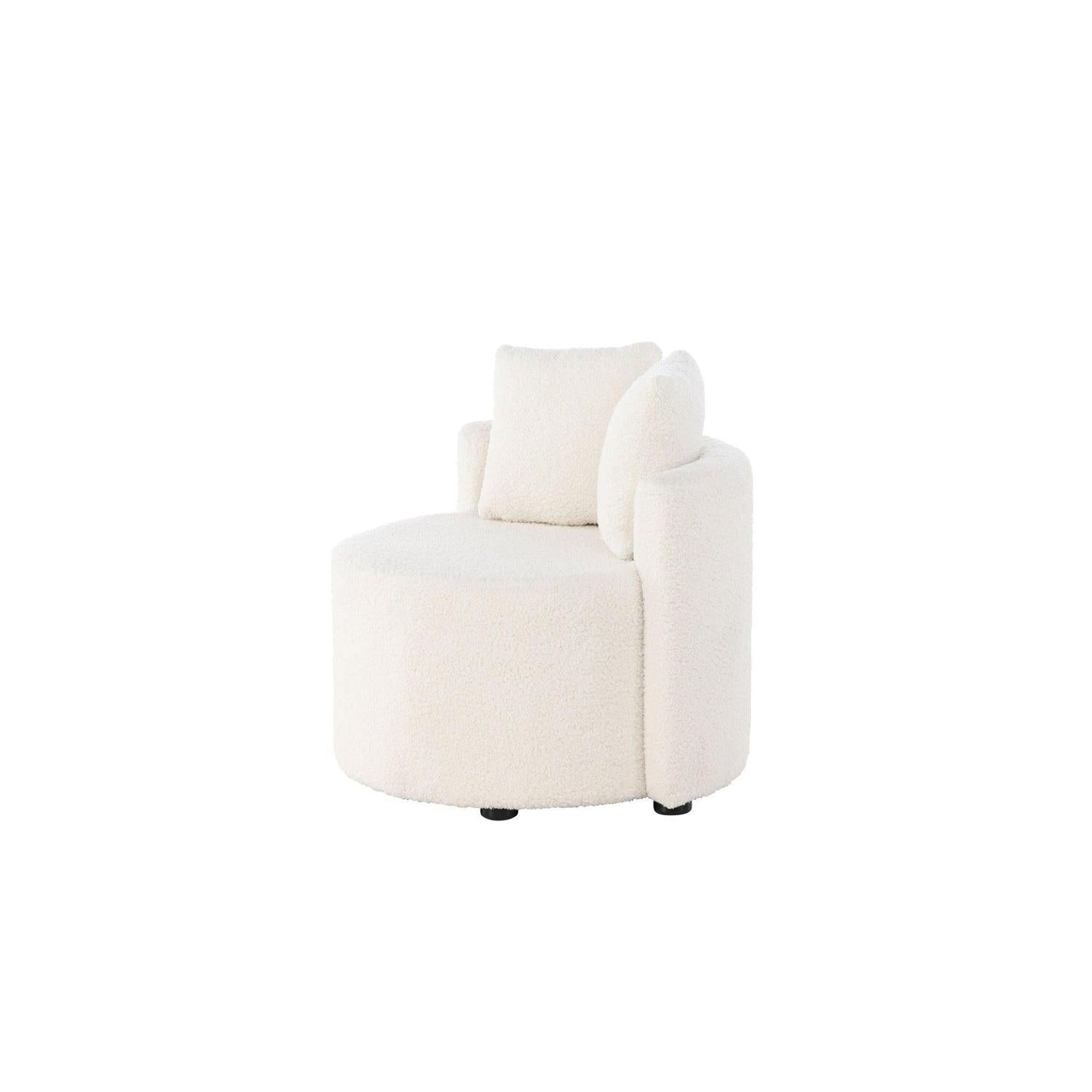 Kindersofa Kelso aus Teddystoff (Bouclé) - Weiß (FSC 100%)-Kindersofas-Venture Home-le canapé