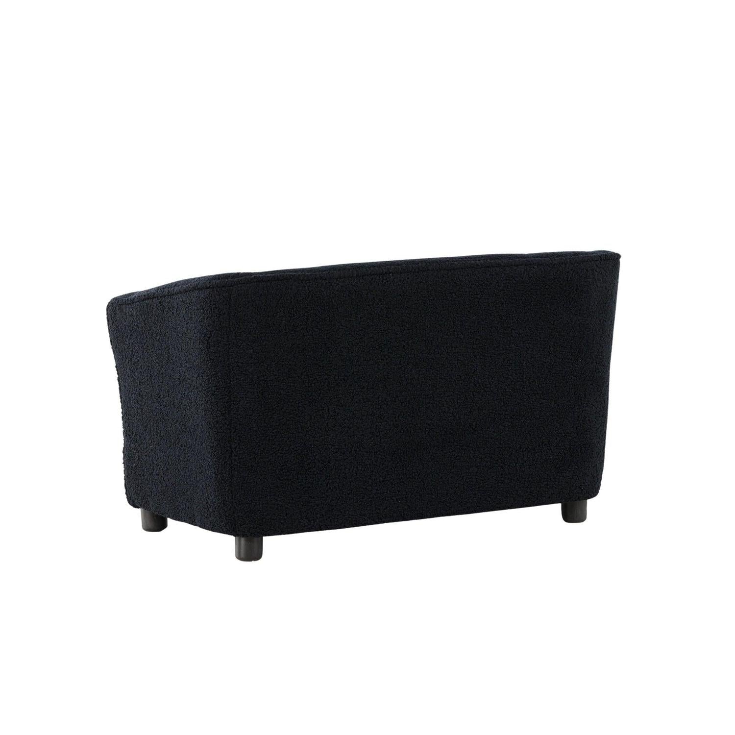 Kindersofa Mana aus Teddystoff (Bouclé) - Schwarz (FSC 100%)-Kindersofa-Venture Home-le canapé