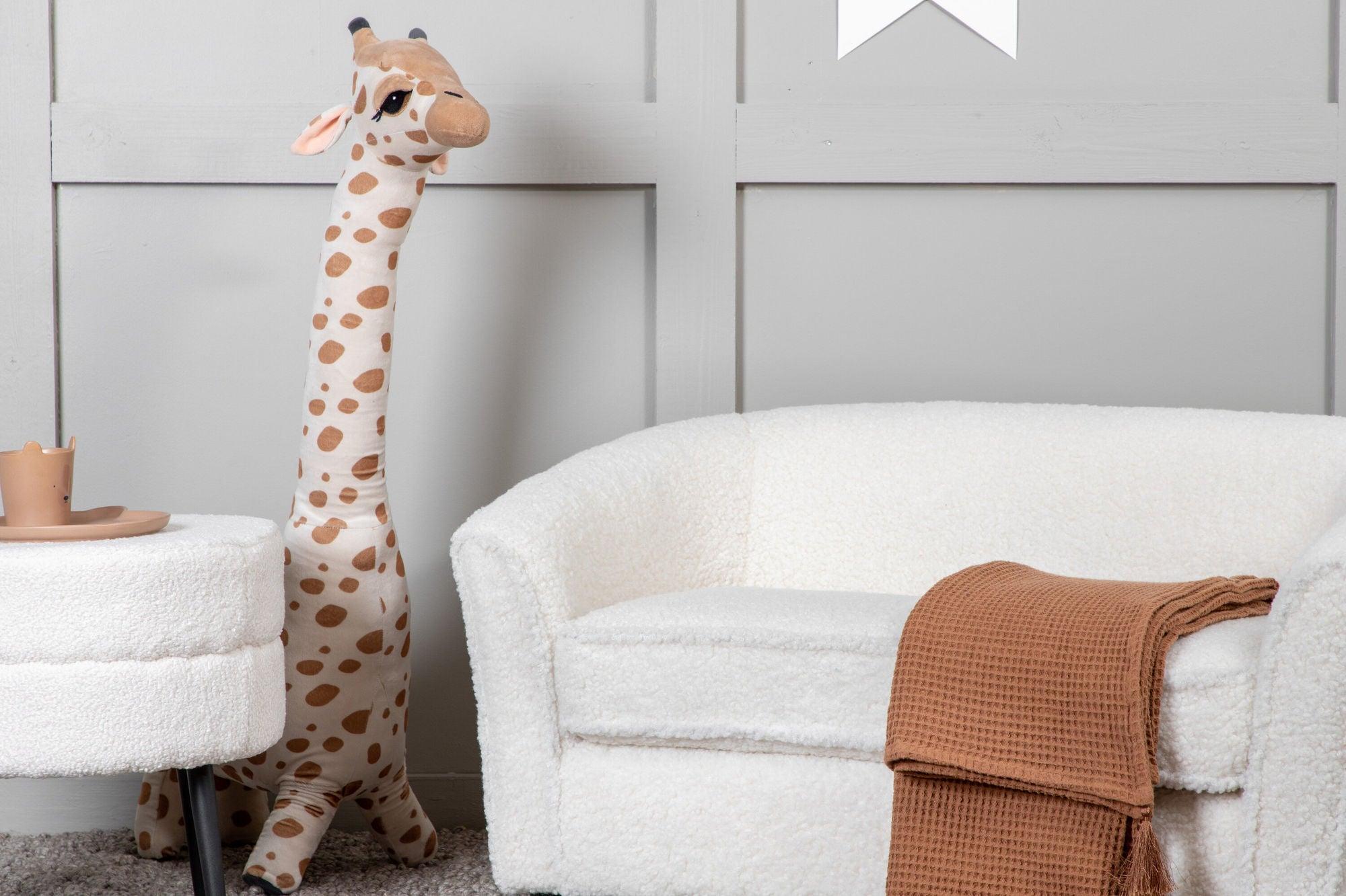 Kindersofa Mana aus Teddystoff (Bouclé) - Weiß-Kindersofas-Venture Home-le canapé