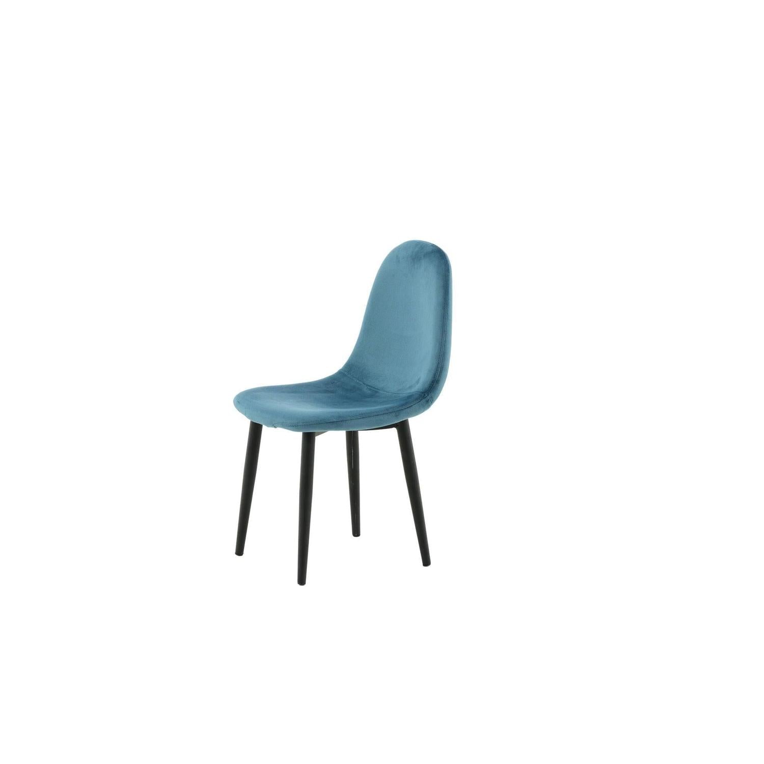 Kinderstuhl Polar 2er-Set aus Samt - Blau-Kinderstuhl-Venture Home-le canapé
