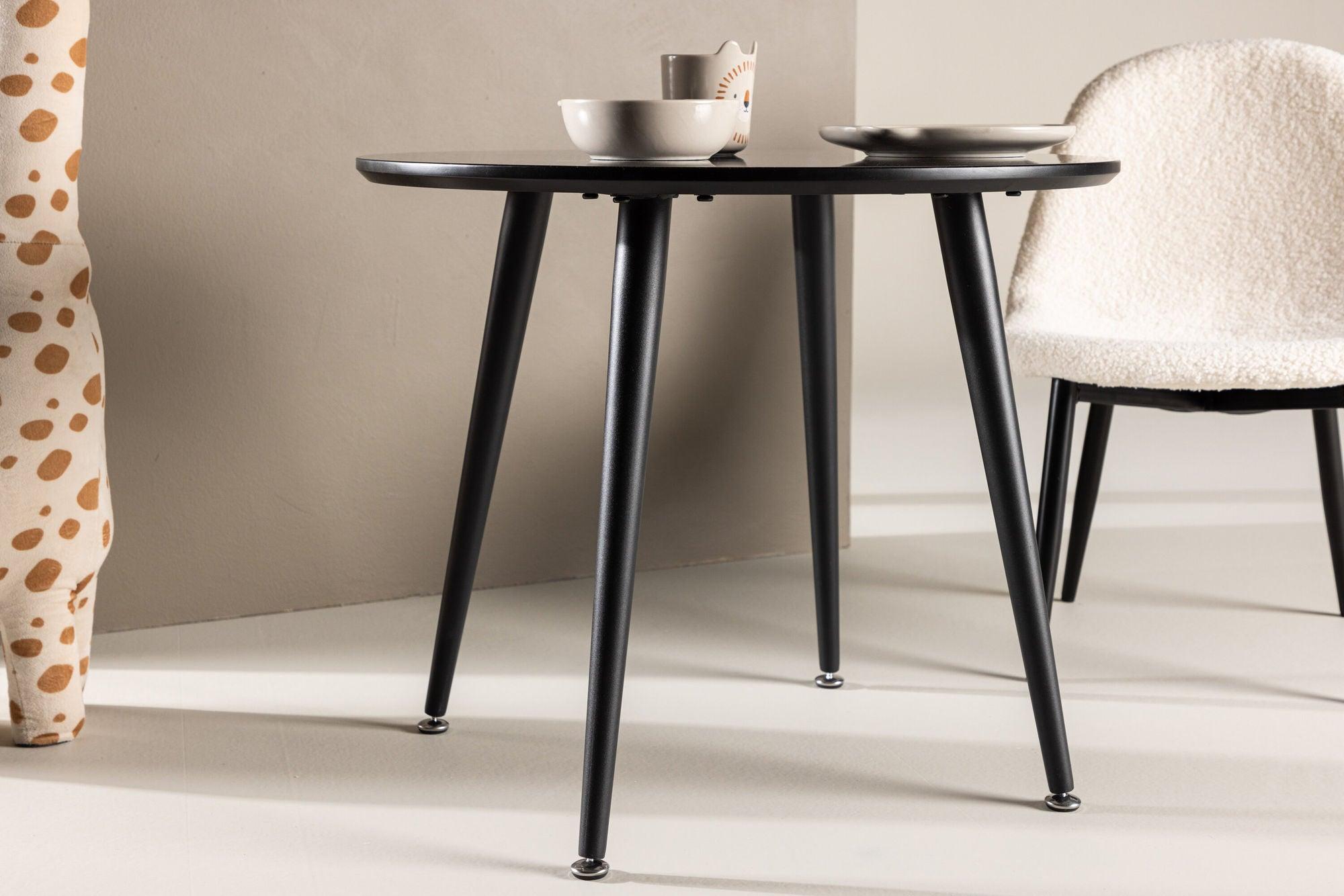 Kindertisch Plaza ø60cm - Schwarz-Kindertische-Venture Home-le canapé
