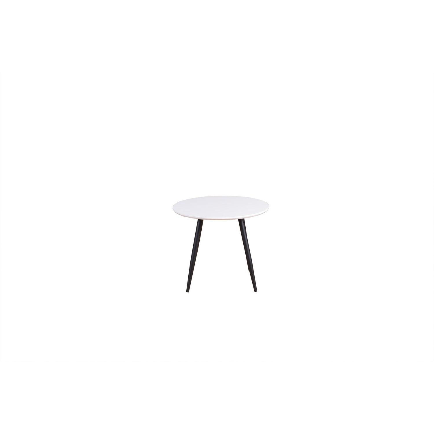 Kindertisch Plaza Ø60cm - Weiß/Schwarz-Kindertische-Venture Home-le canapé