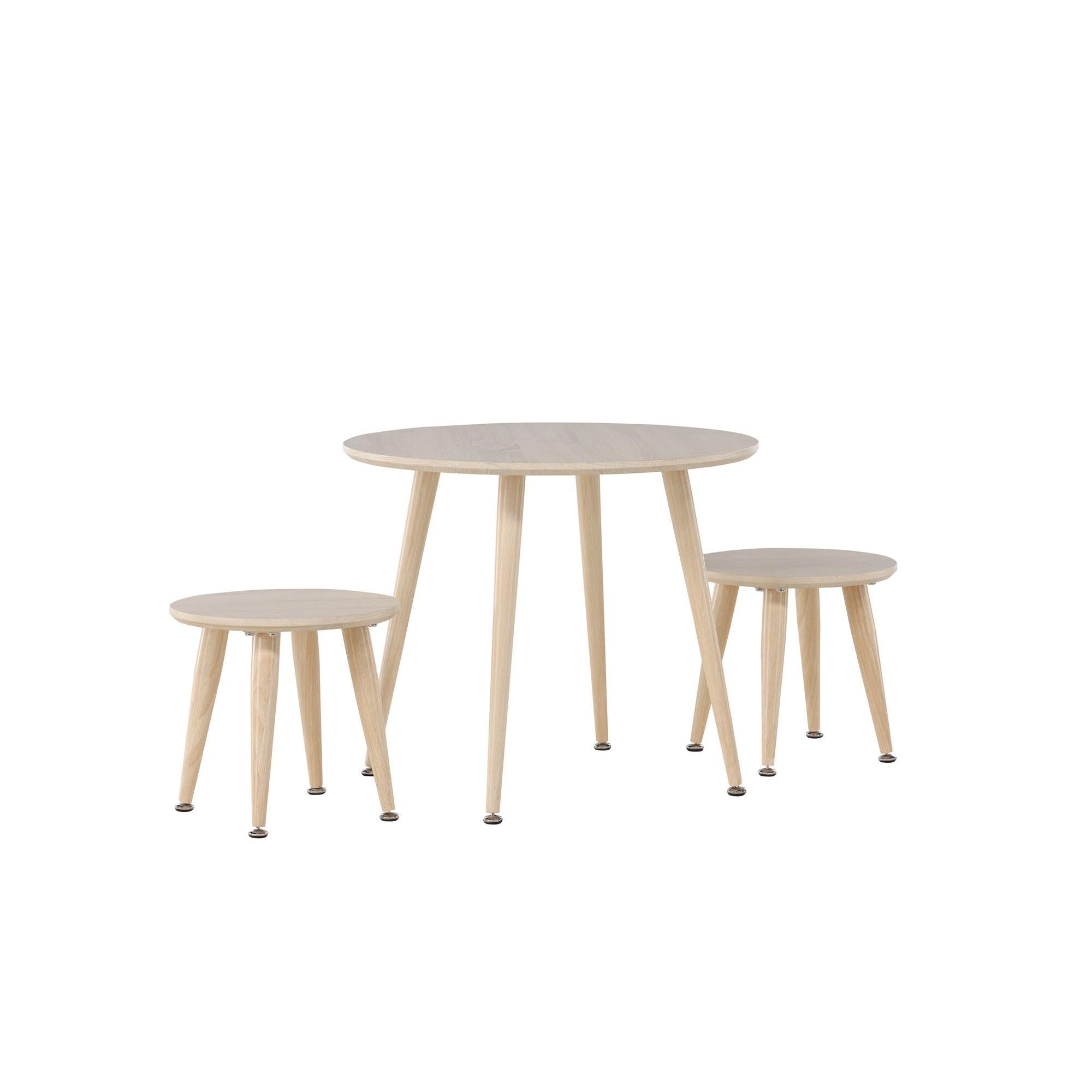 Kindertisch - Set - Whitewash (FSC 100%)Tisch - Set