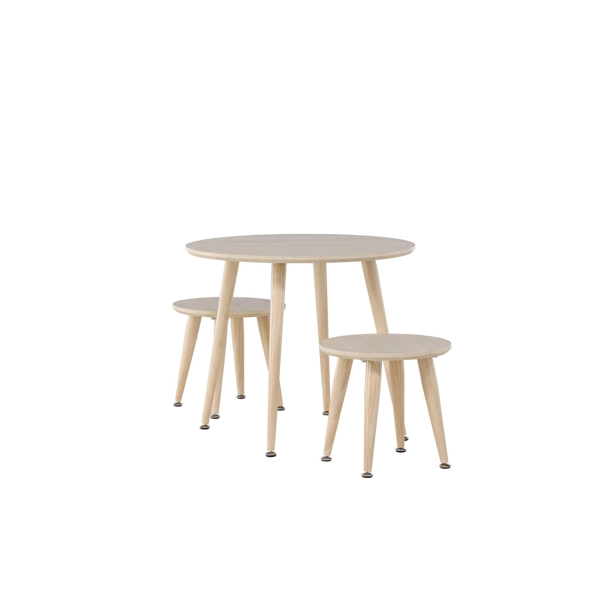 Kindertisch - Set - Whitewash (FSC 100%)Tisch - Set