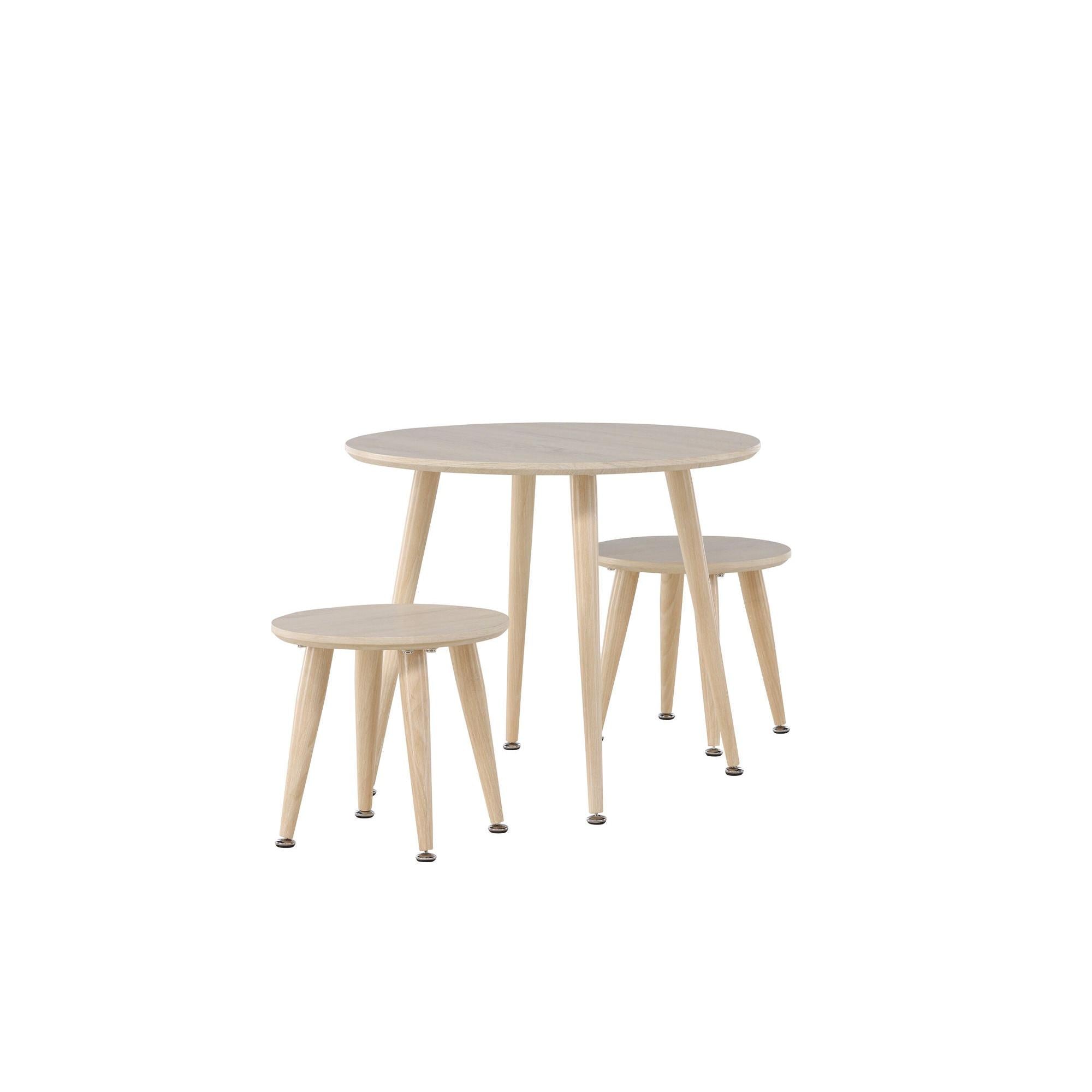 Kindertisch - Set - Whitewash (FSC 100%)Tisch - Set