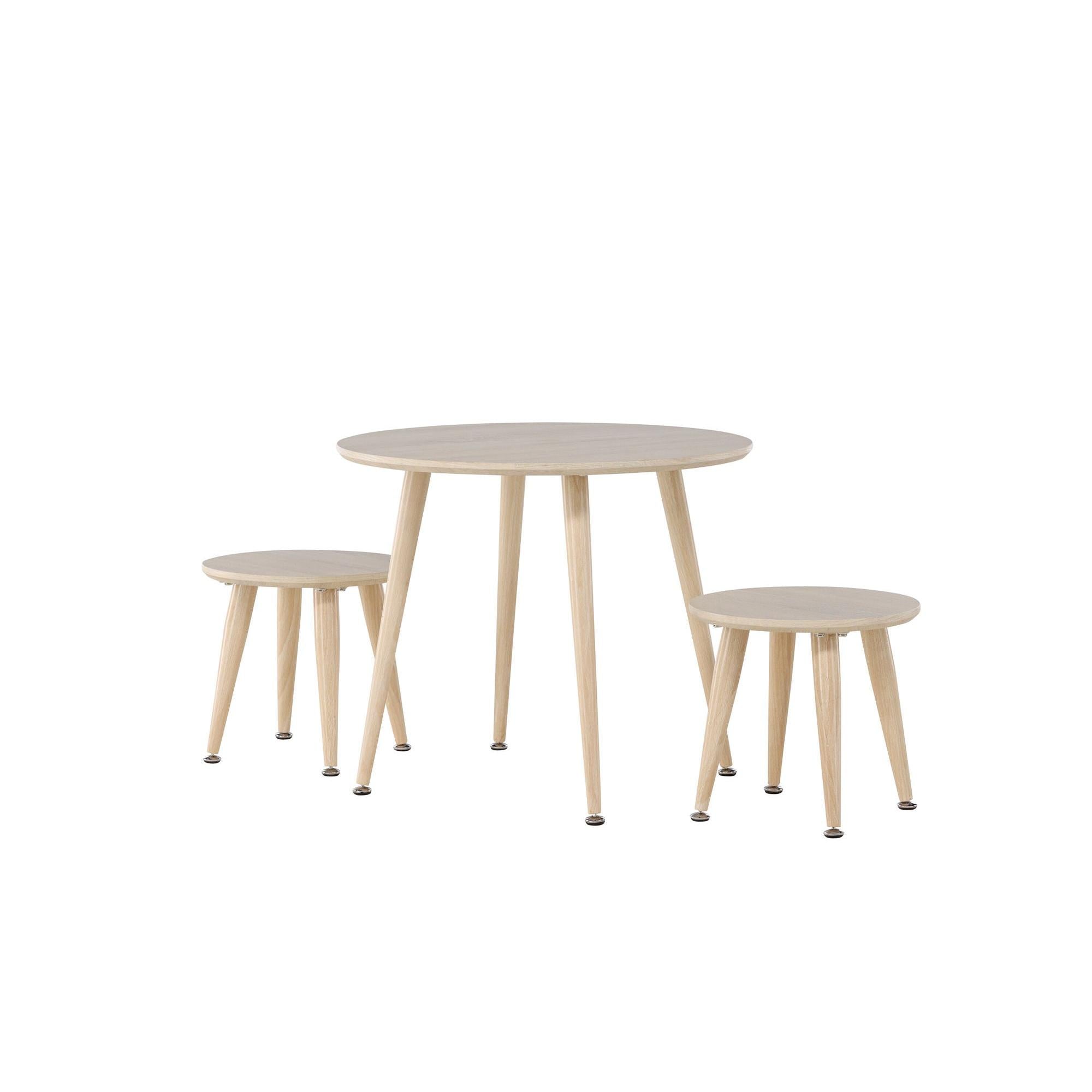 Kindertisch - Set - Whitewash (FSC 100%)Tisch - Set