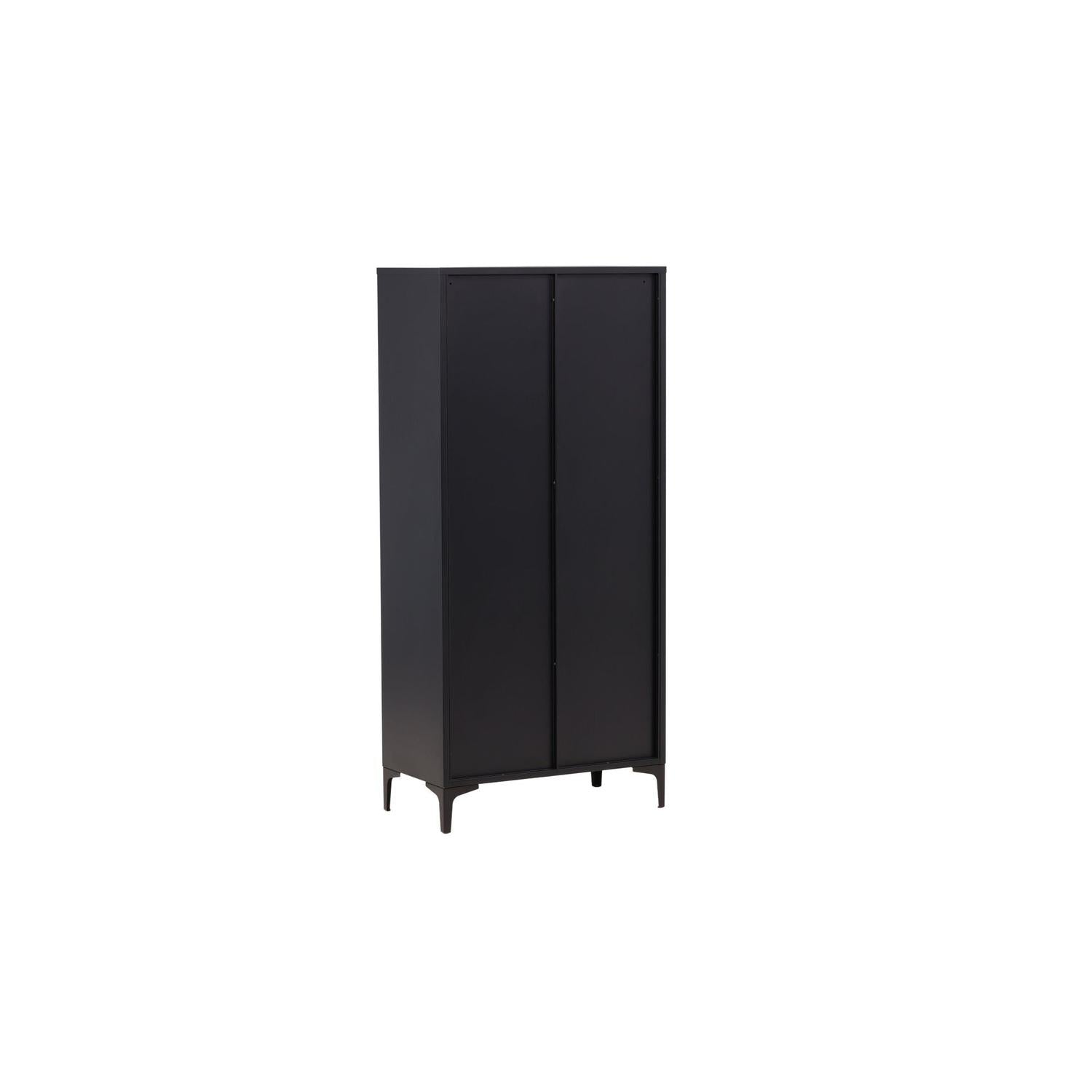 Kleiderschrank Piring 183cm aus Metall - Schwarz-Kleiderschränke-Venture Home-le canapé