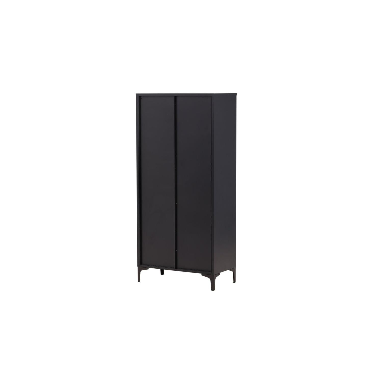 Kleiderschrank Piring 183cm aus Metall - Schwarz-Kleiderschränke-Venture Home-le canapé